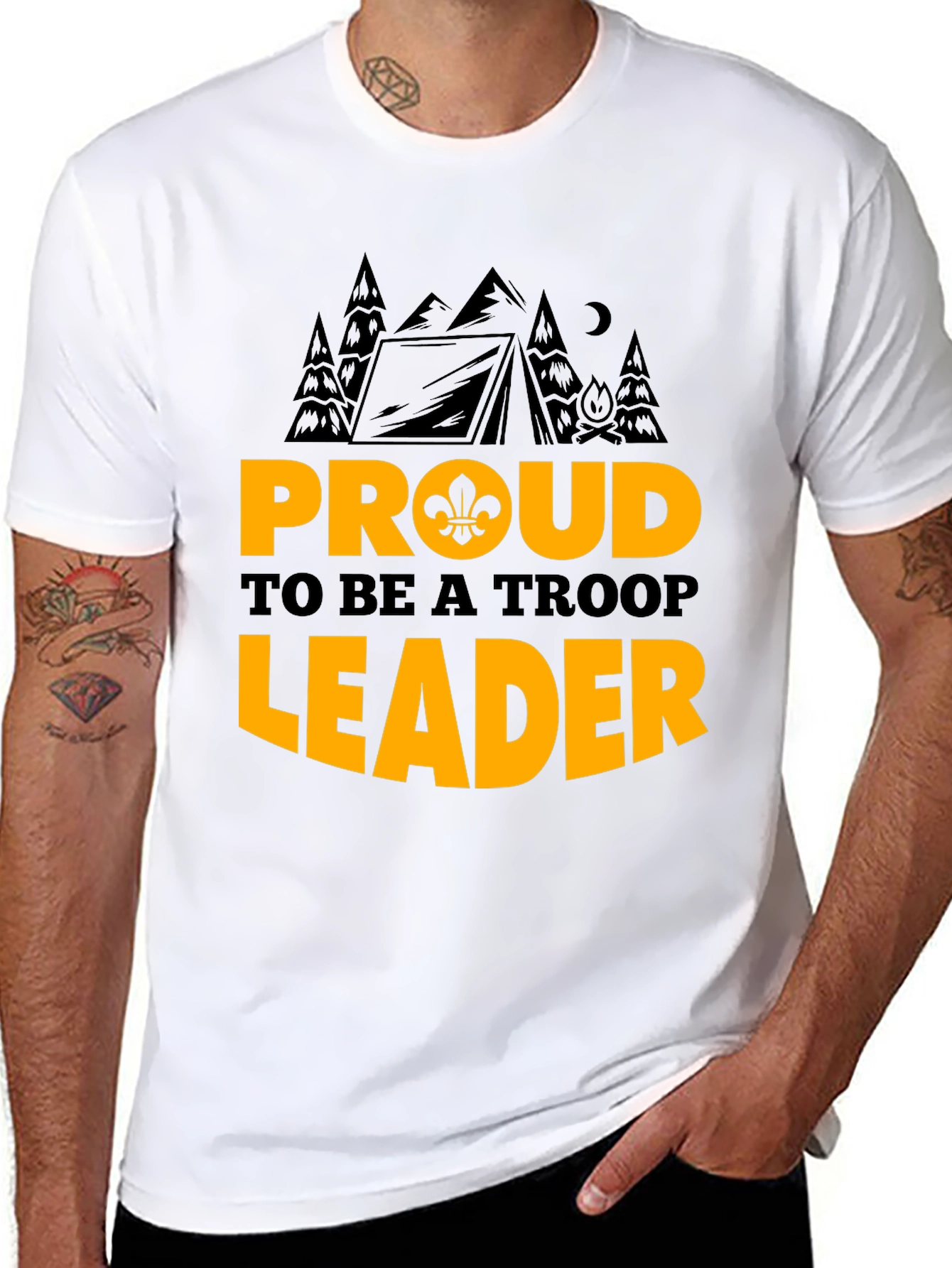 Proud Troop Leader Graphic T-Shirt - Camping Design