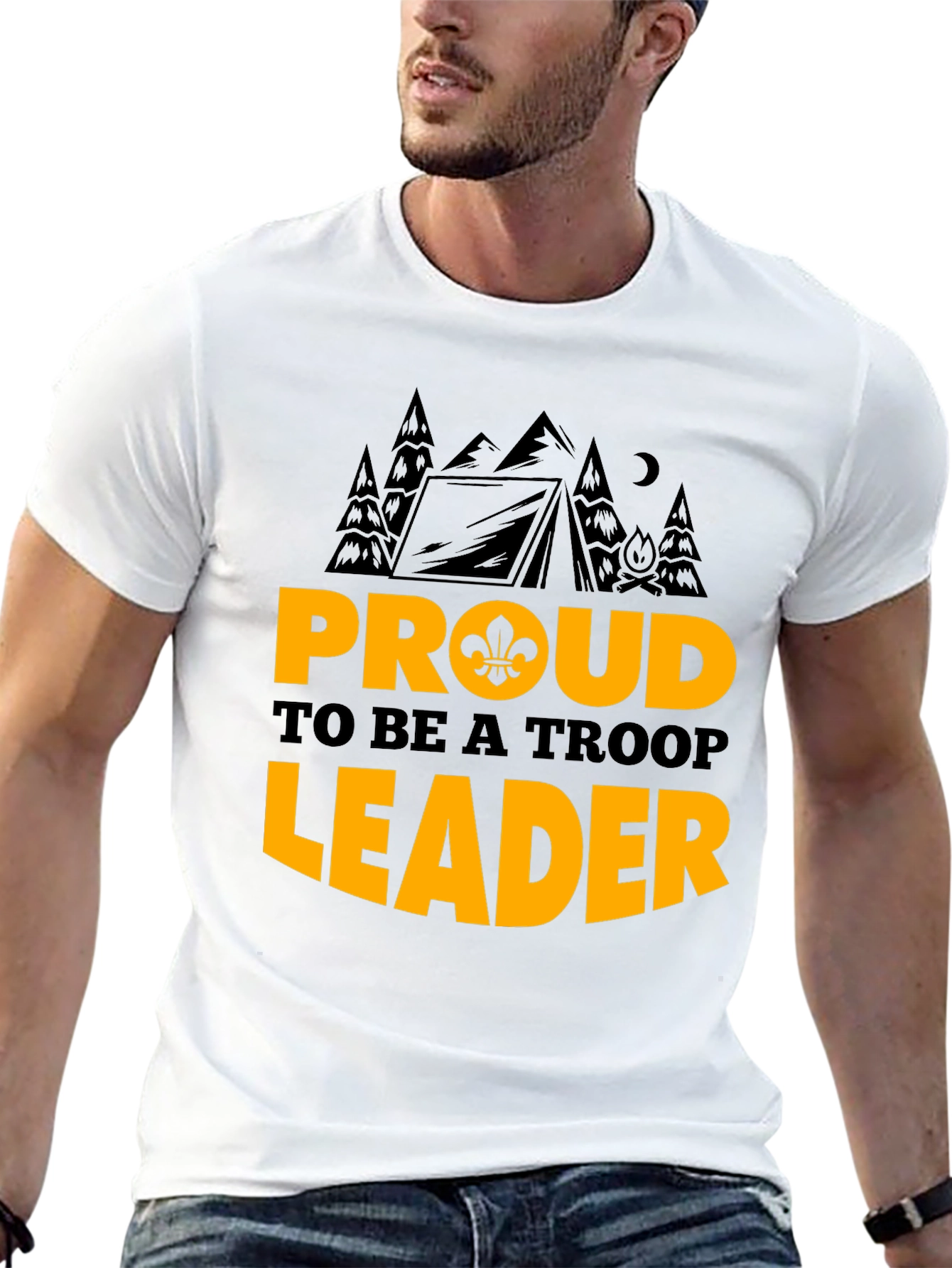 Proud Troop Leader Graphic T-Shirt - Camping Design