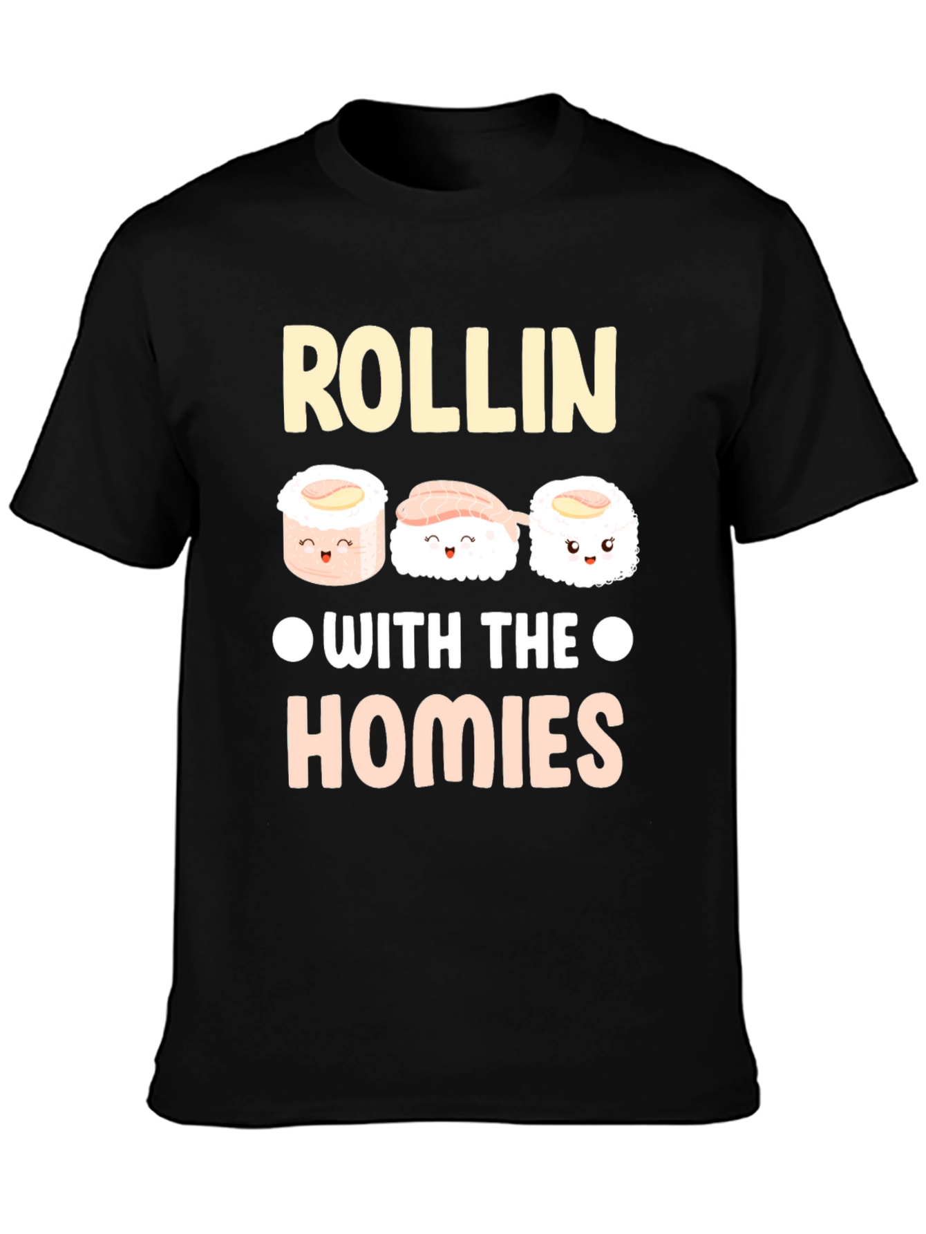 Rollin with the Homies Sushi Graphic T-Shirt