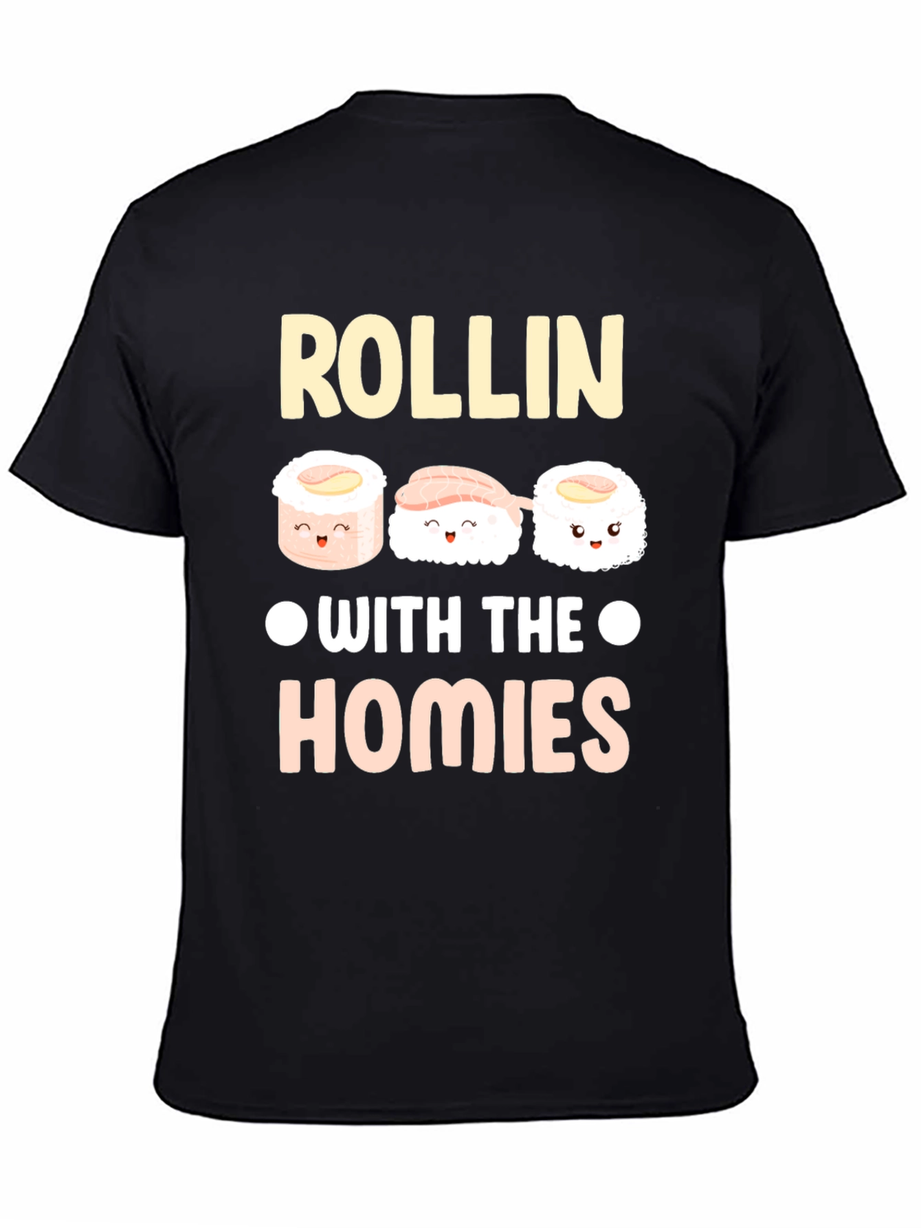 Rollin with the Homies Sushi Graphic T-Shirt
