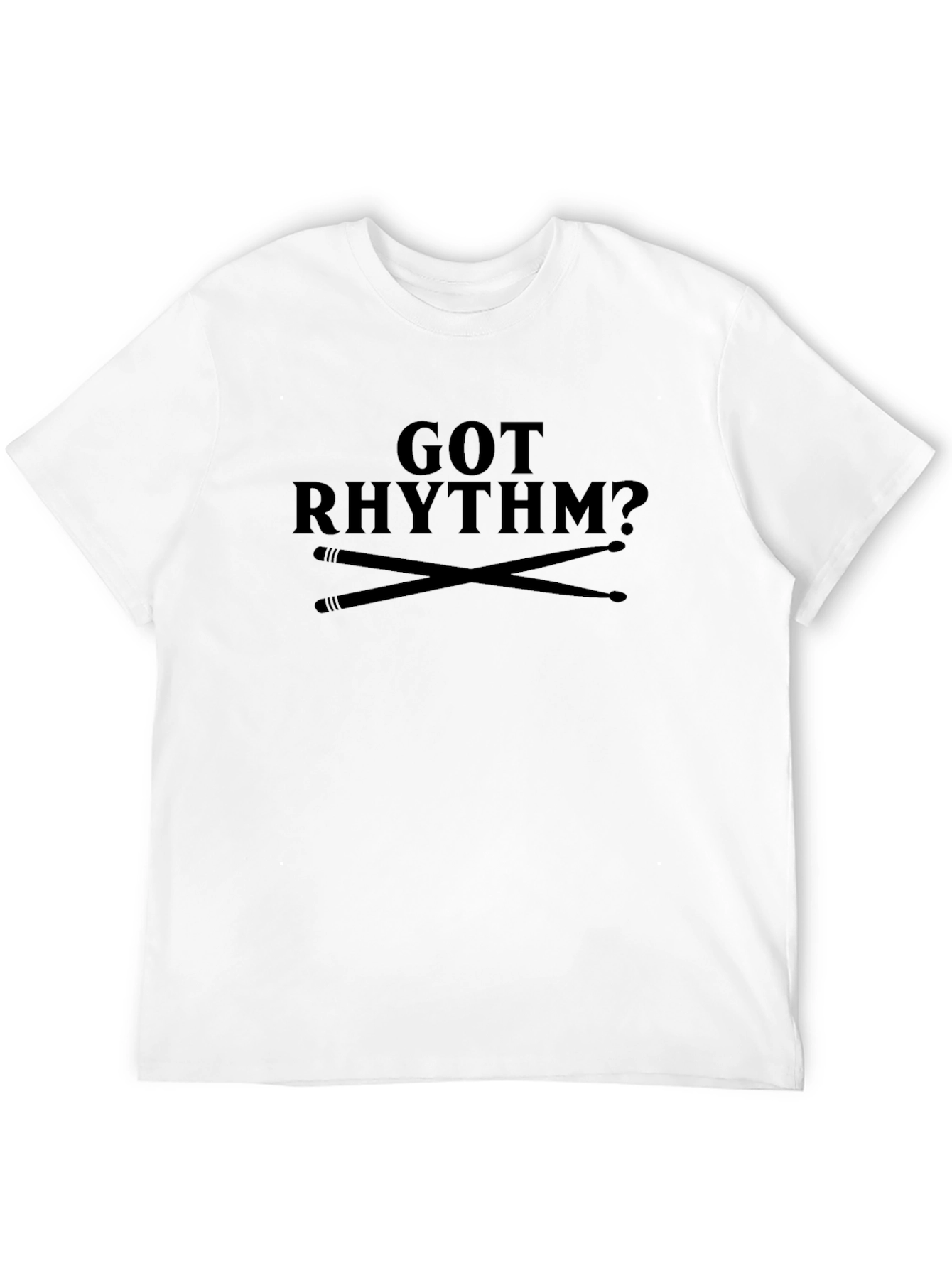 Got Rhythm? Mens Black Graphic T-Shirt