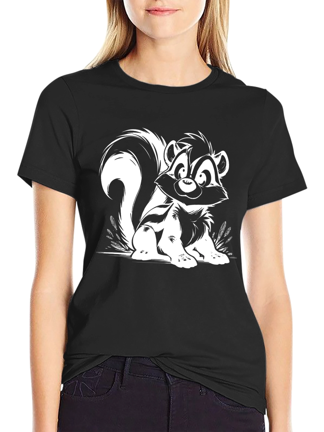 Skunk Graphic Tee - Black