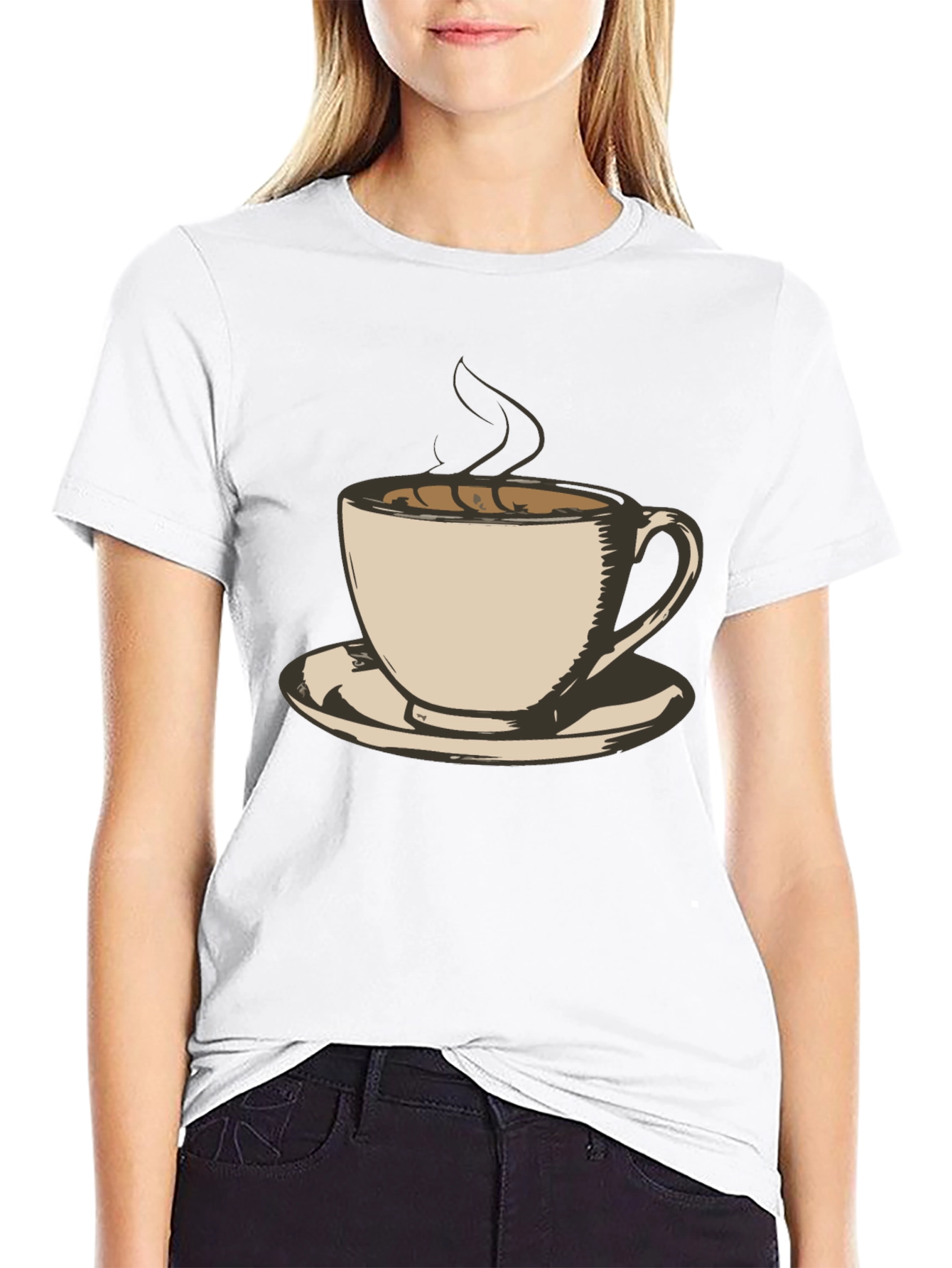 Coffee Cup Graphic Tee - Black Unisex T-Shirt