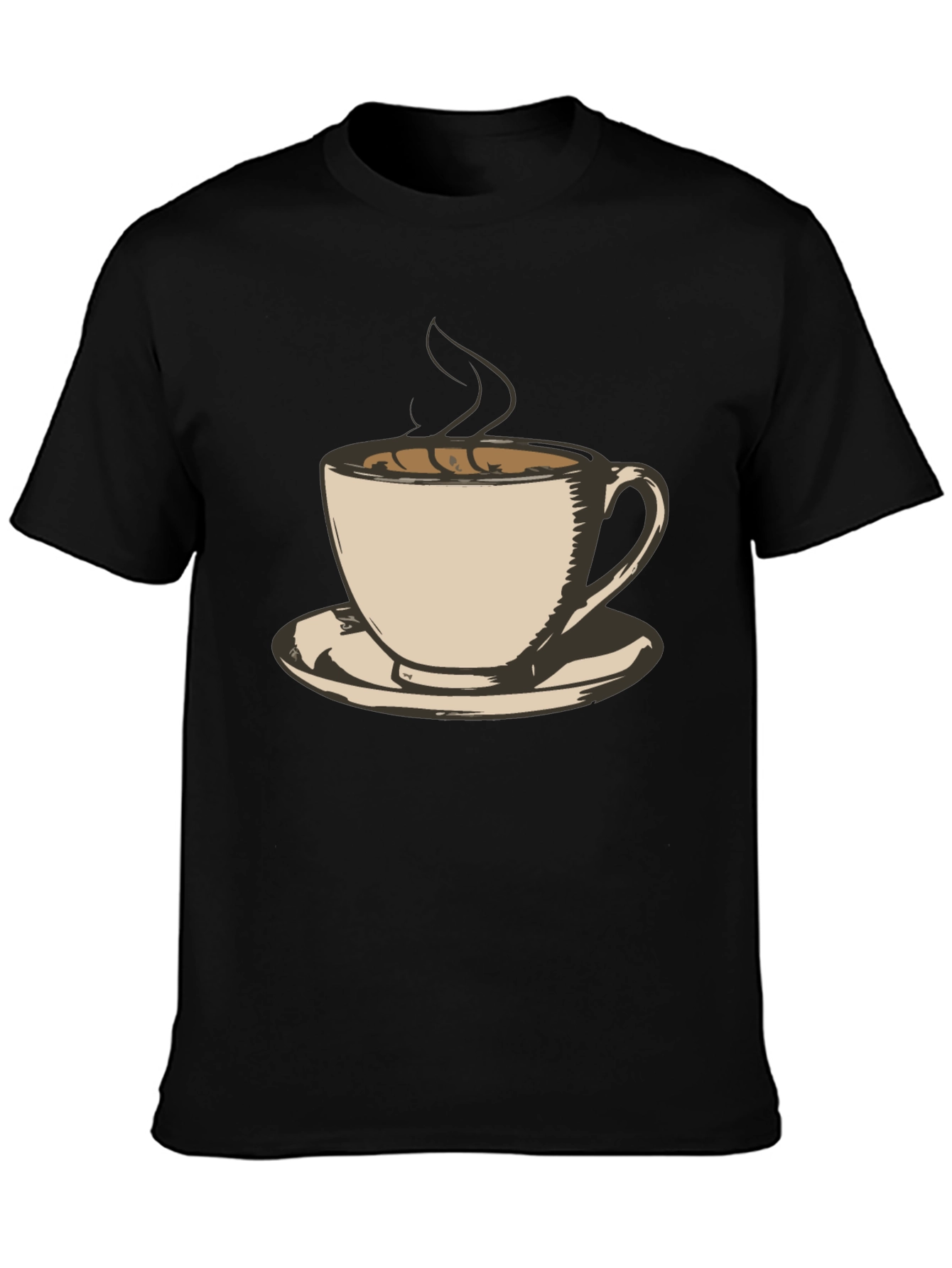 Coffee Cup Graphic Tee - Black Unisex T-Shirt