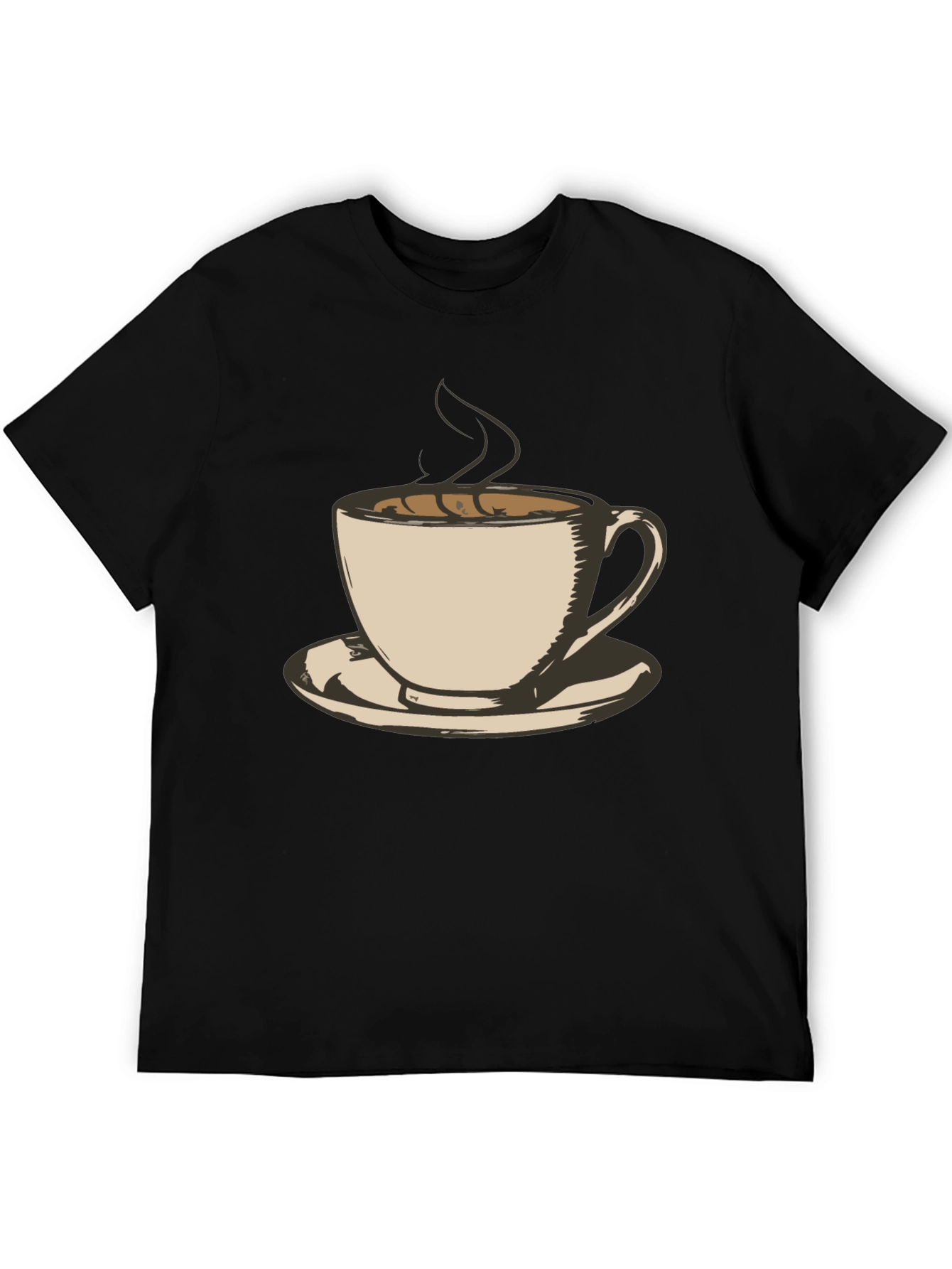 Coffee Cup Graphic Tee - Black Unisex T-Shirt
