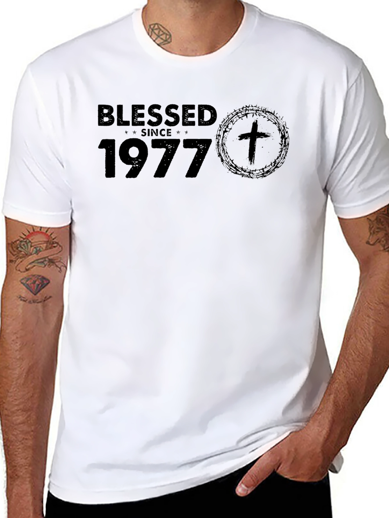 Blessed Since 1977 Graphic T-Shirt