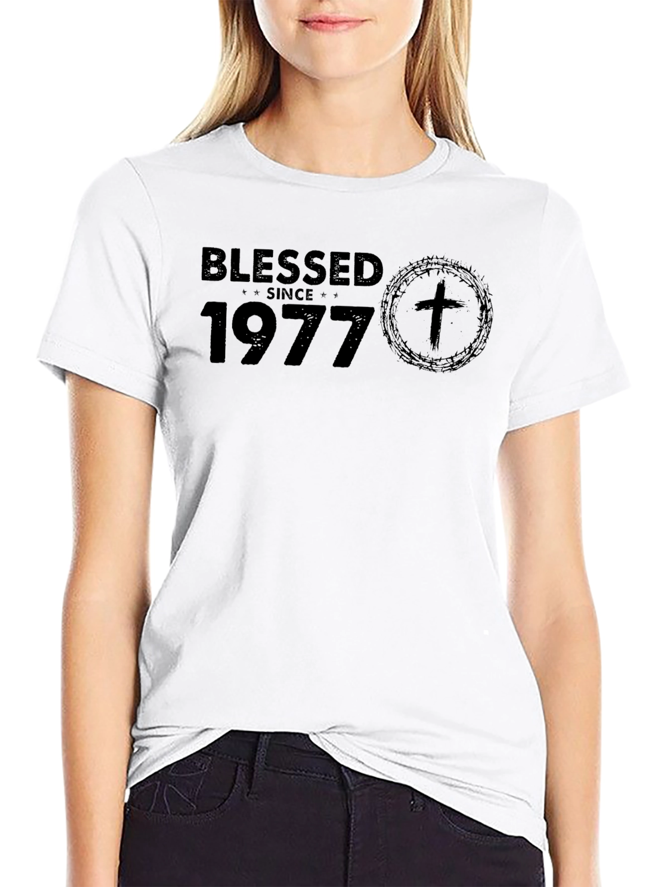 Blessed Since 1977 Graphic T-Shirt