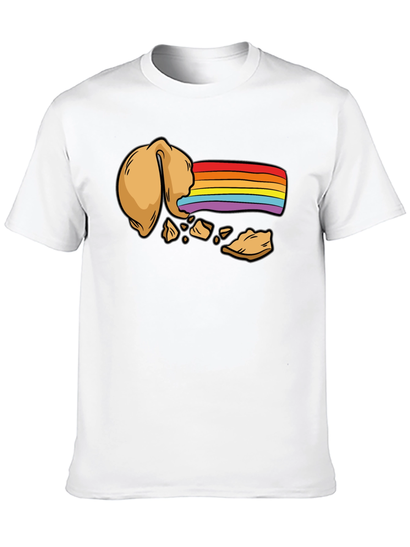Rainbow Fortune Cookie T-Shirt - Unisex Black Tee