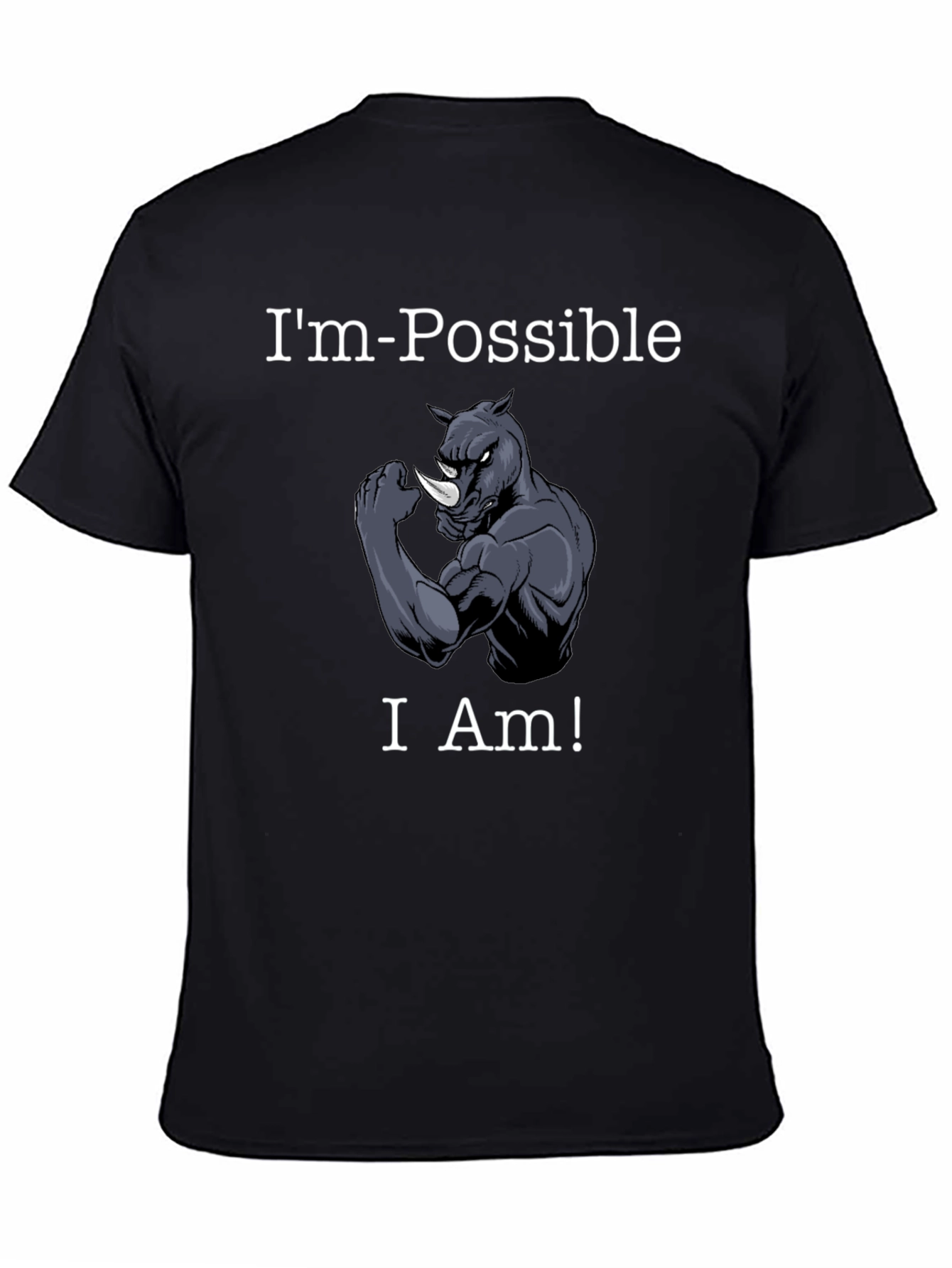 Im-Possible Rhino Mens Black T-Shirt