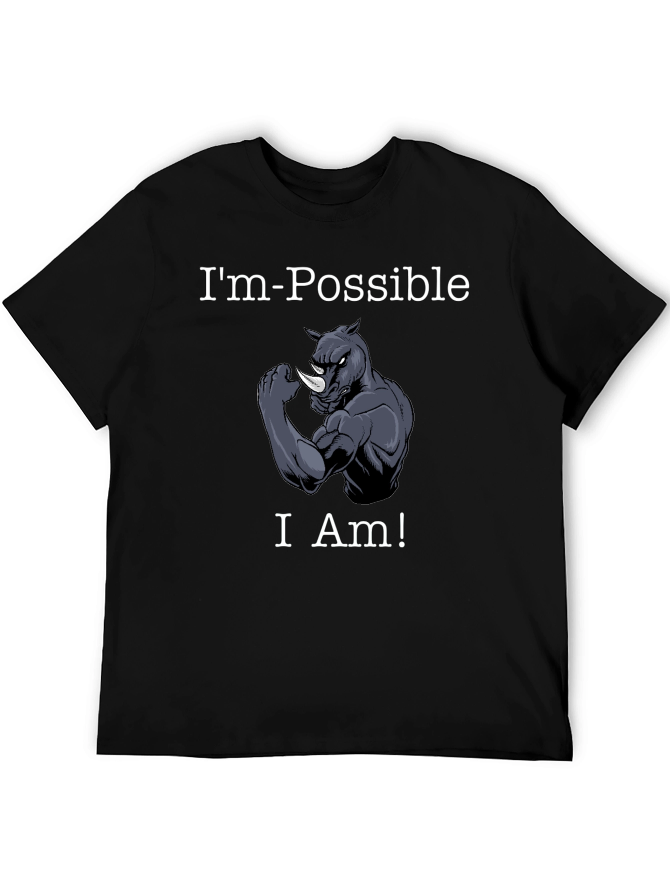 Im-Possible Rhino Mens Black T-Shirt