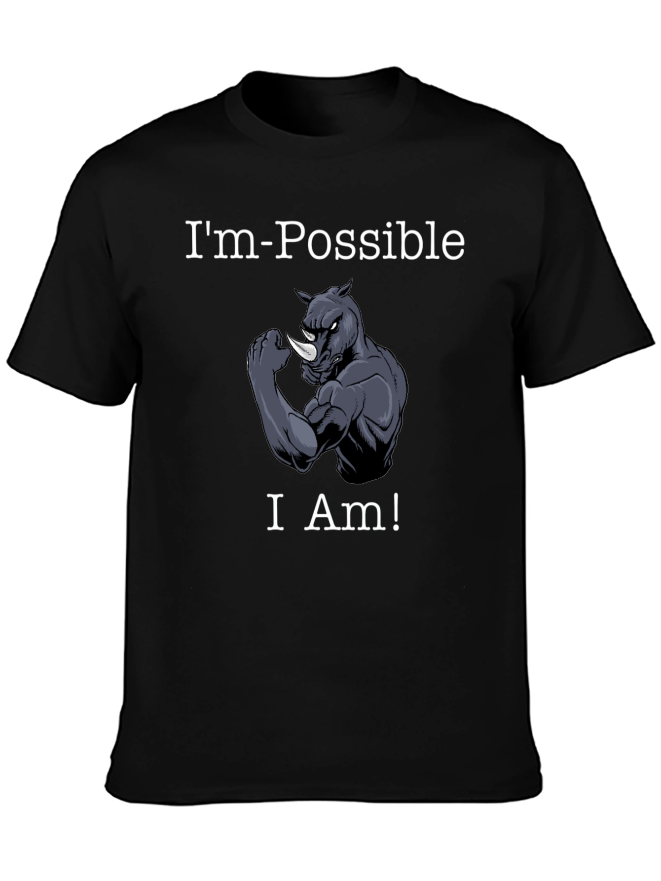Im-Possible Rhino Mens Black T-Shirt