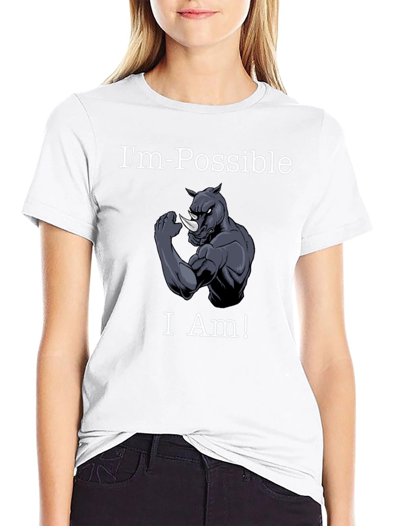 Im-Possible Rhino Mens Black T-Shirt