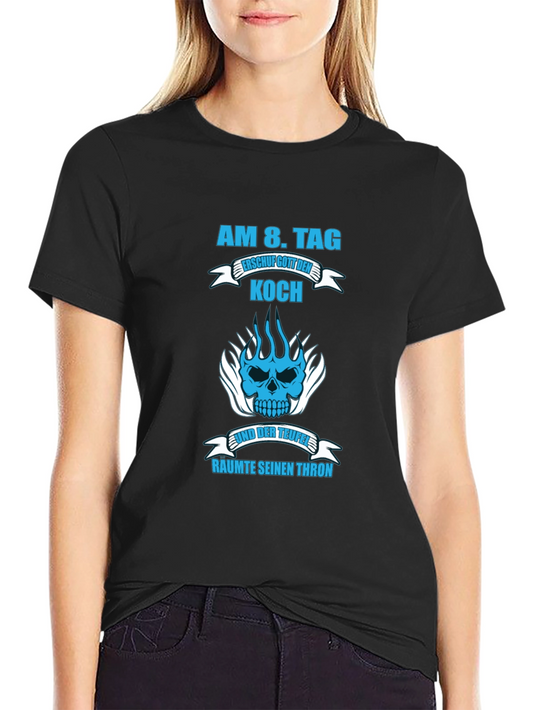 Funny Chef Skull T-Shirt - Am 8. Tag Koch