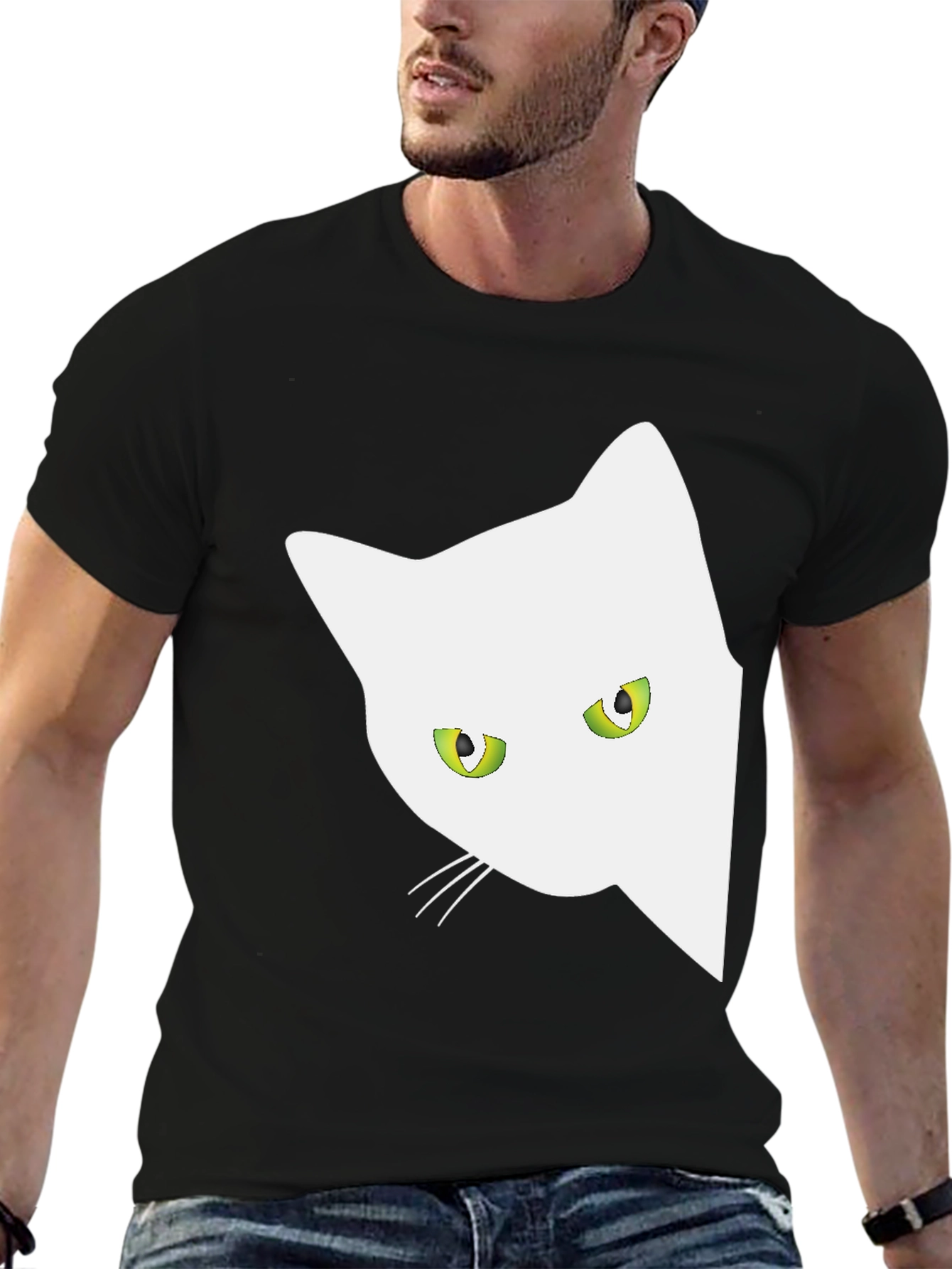 Black Cat Peekaboo T-Shirt