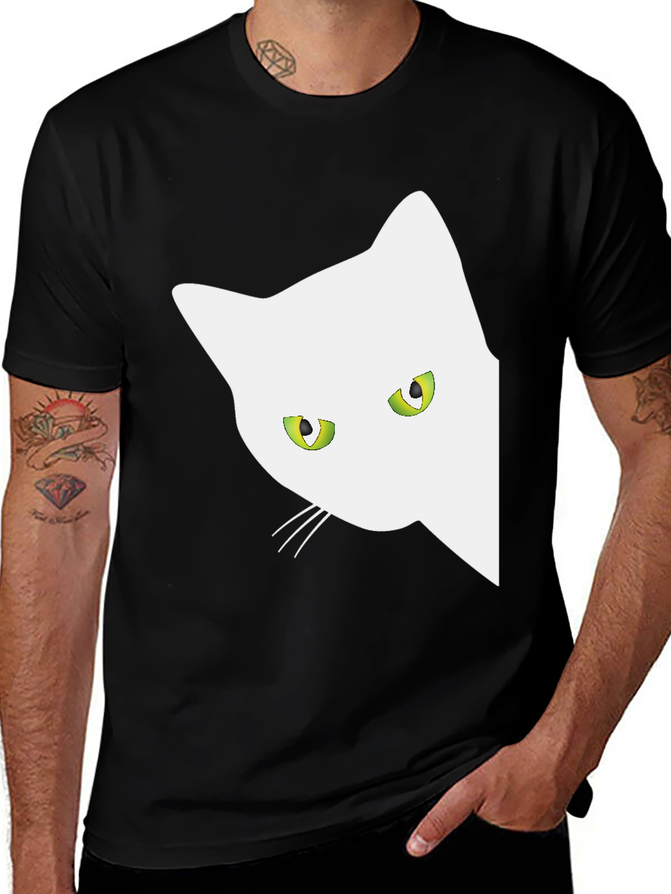 Black Cat Peekaboo T-Shirt