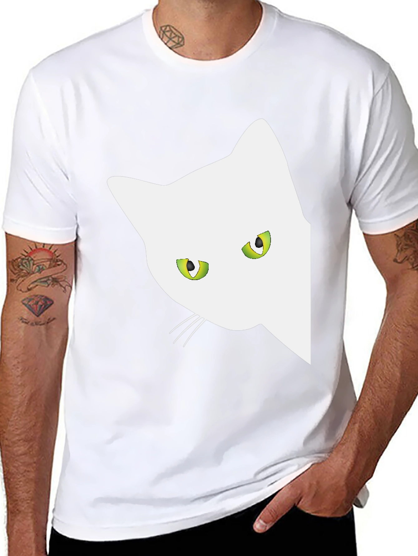 Black Cat Peekaboo T-Shirt