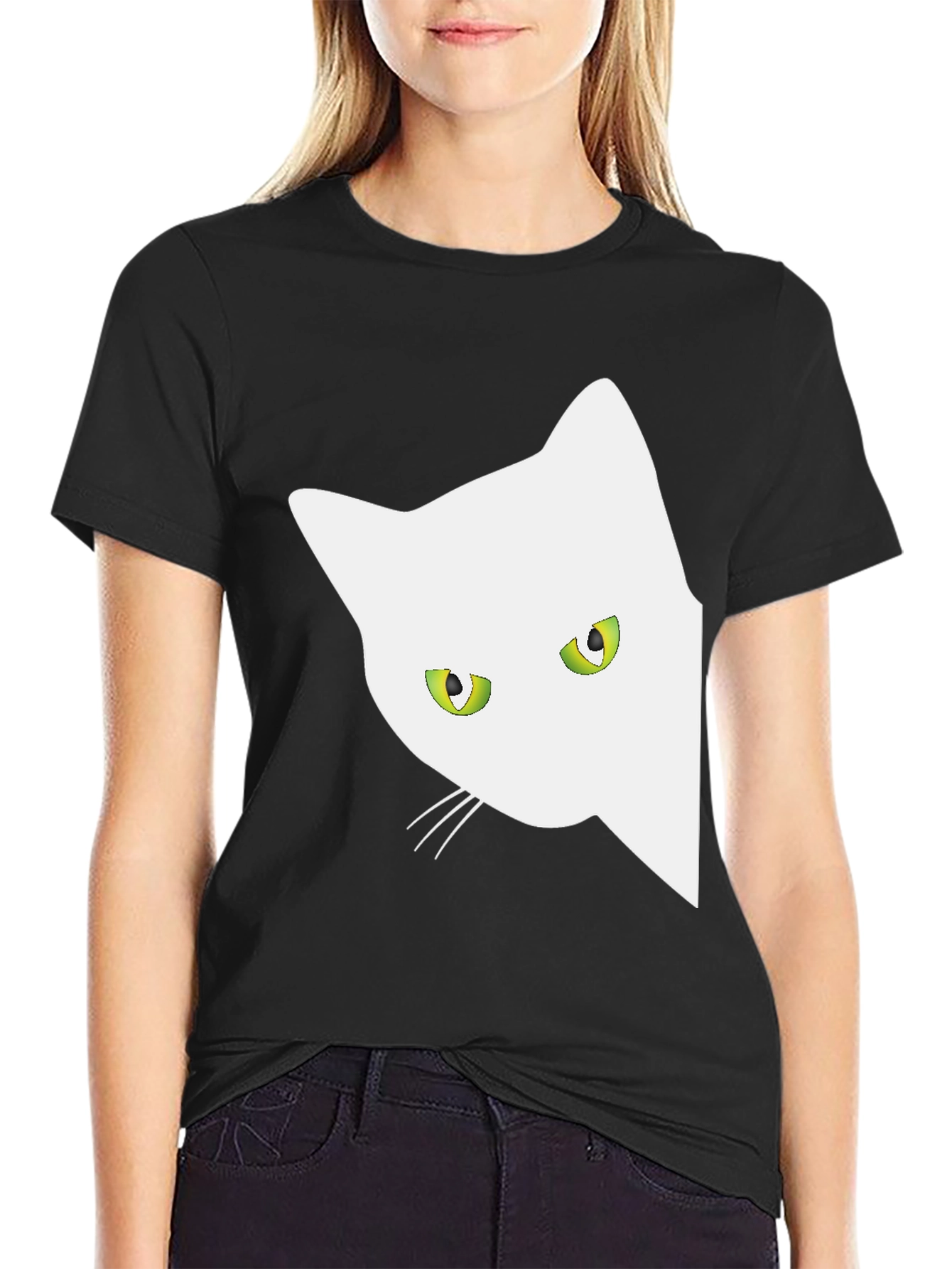 Black Cat Peekaboo T-Shirt