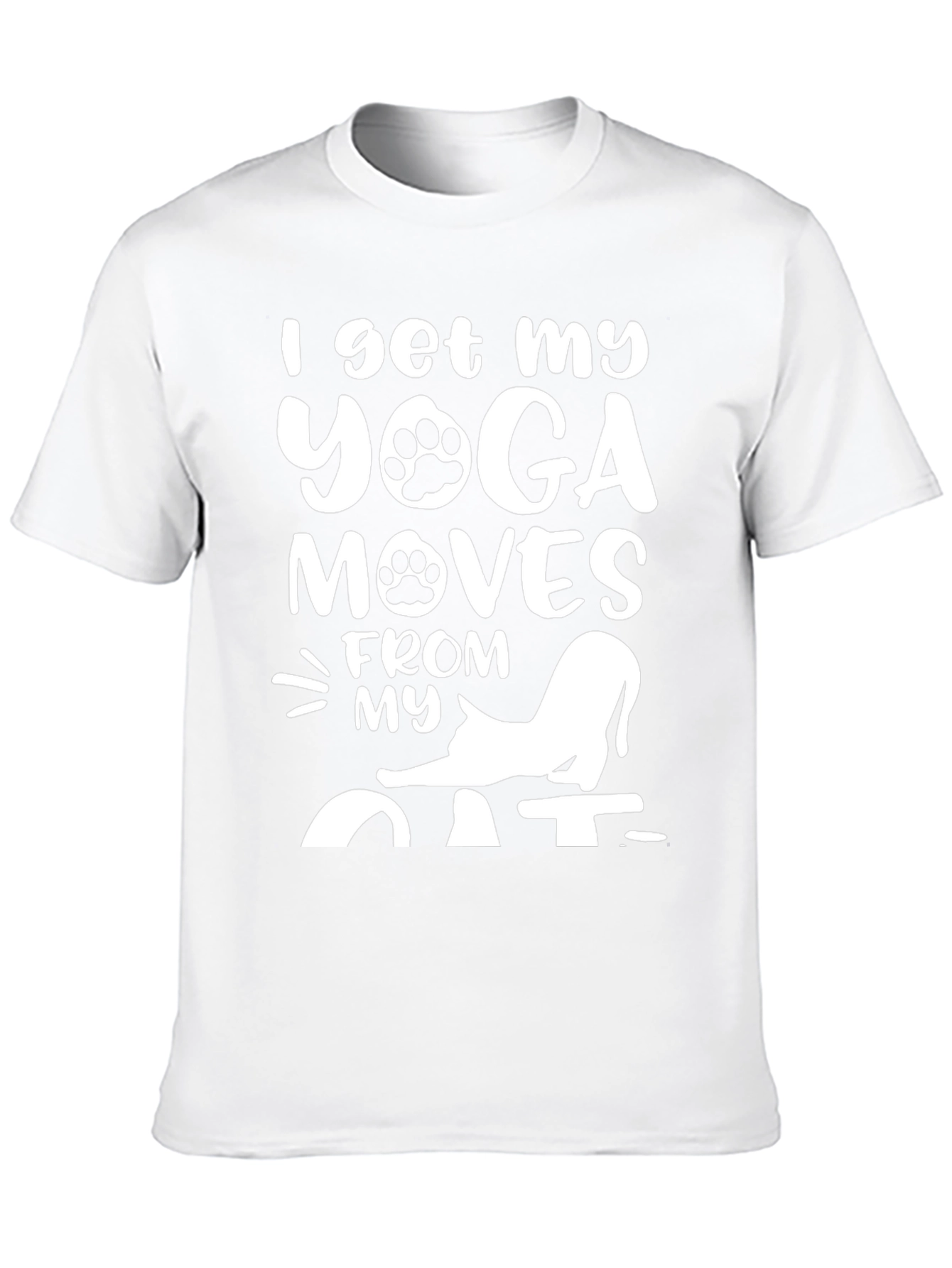 Yoga Moves Cat Graphic Tee - Black