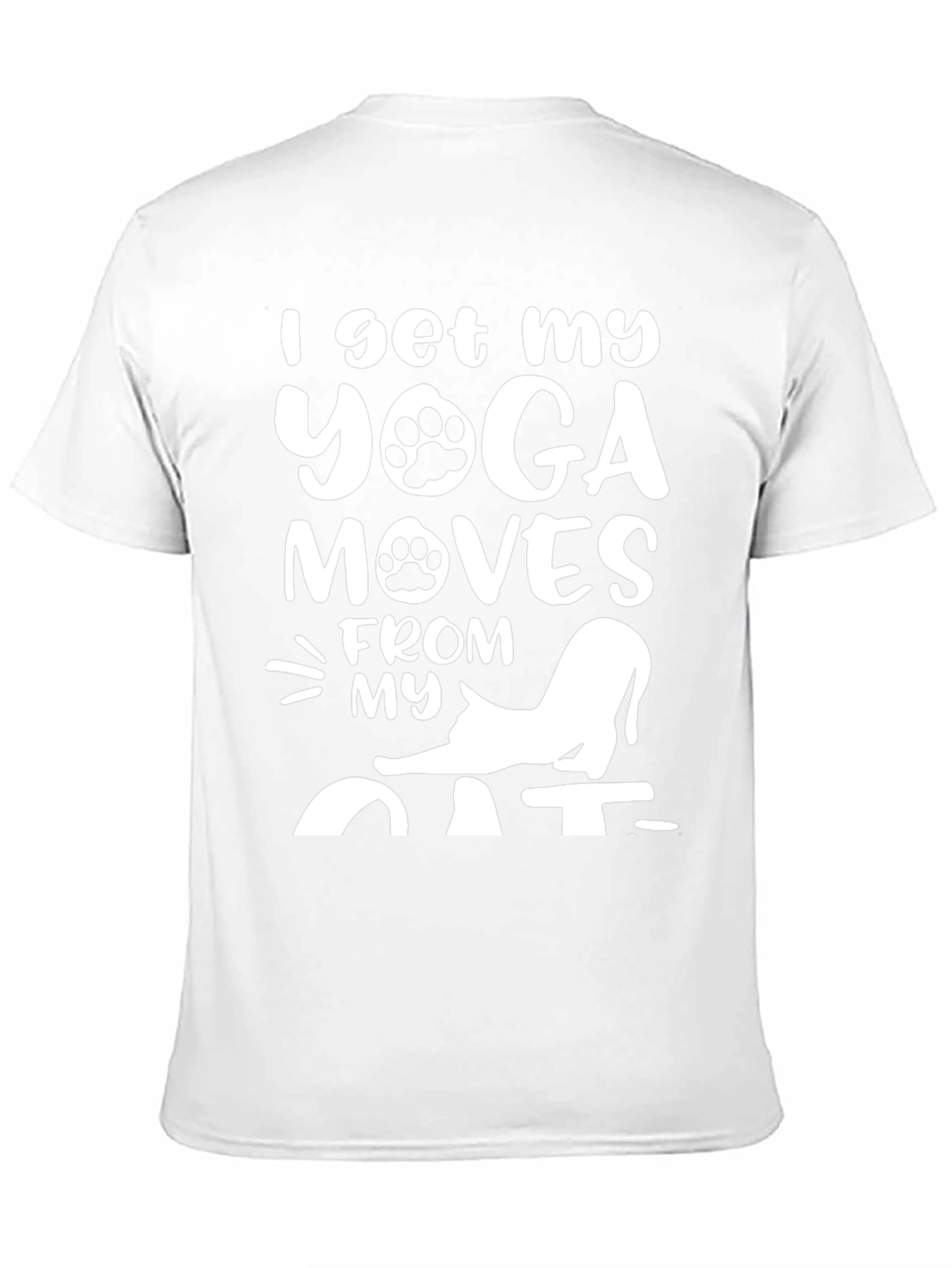 Yoga Moves Cat Graphic Tee - Black