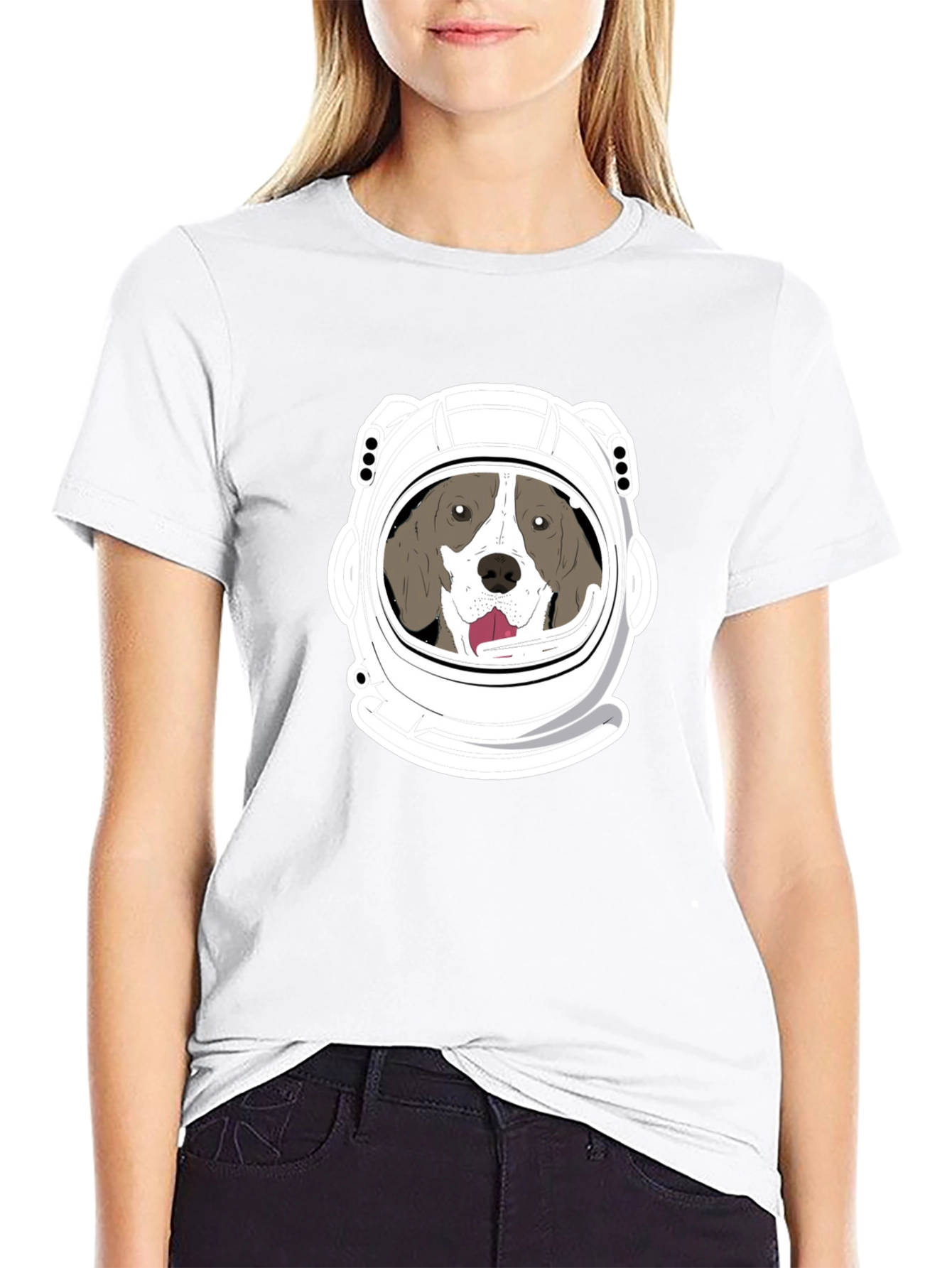 Dog Astronaut Graphic T-Shirt