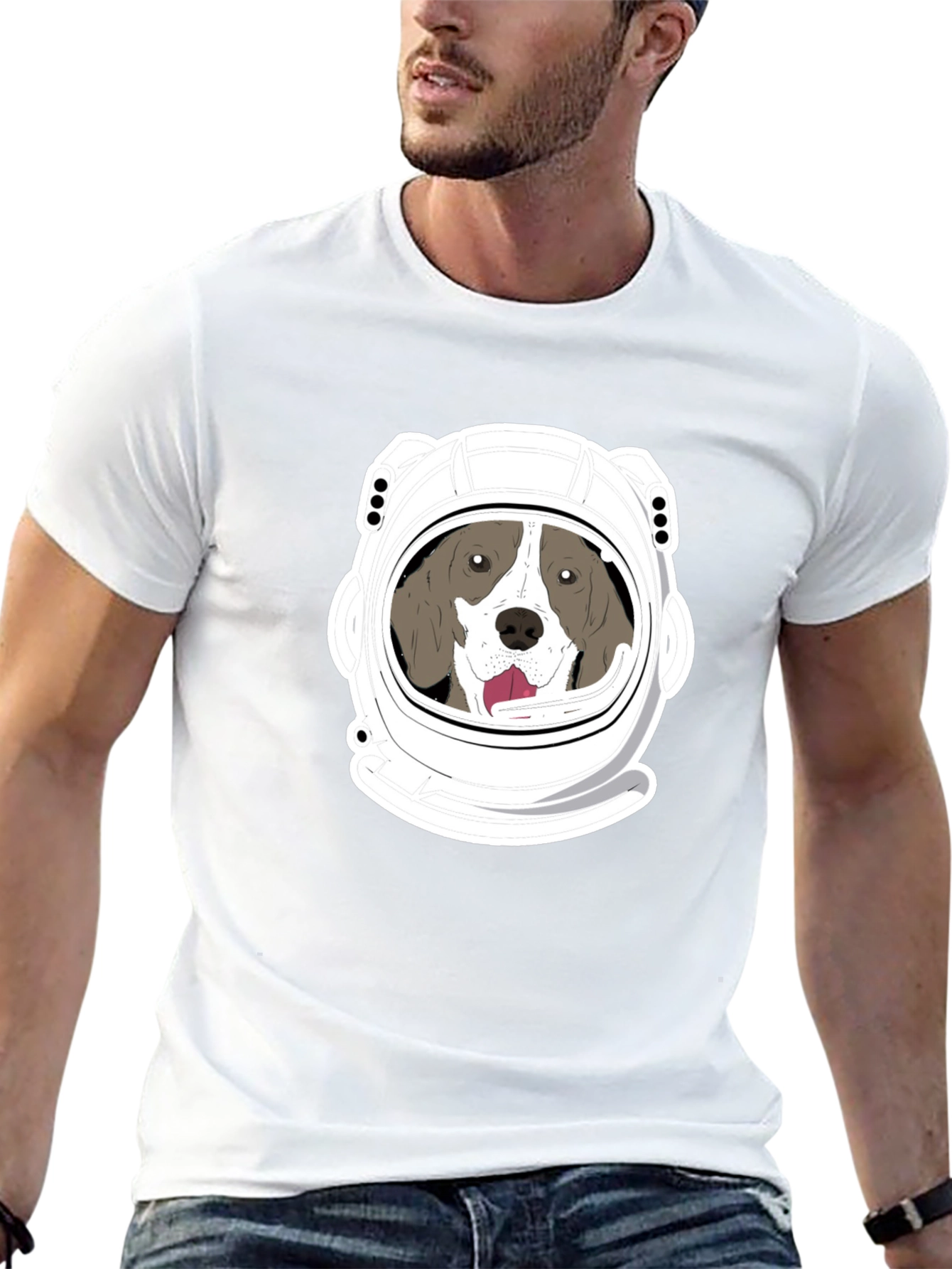 Dog Astronaut Graphic T-Shirt