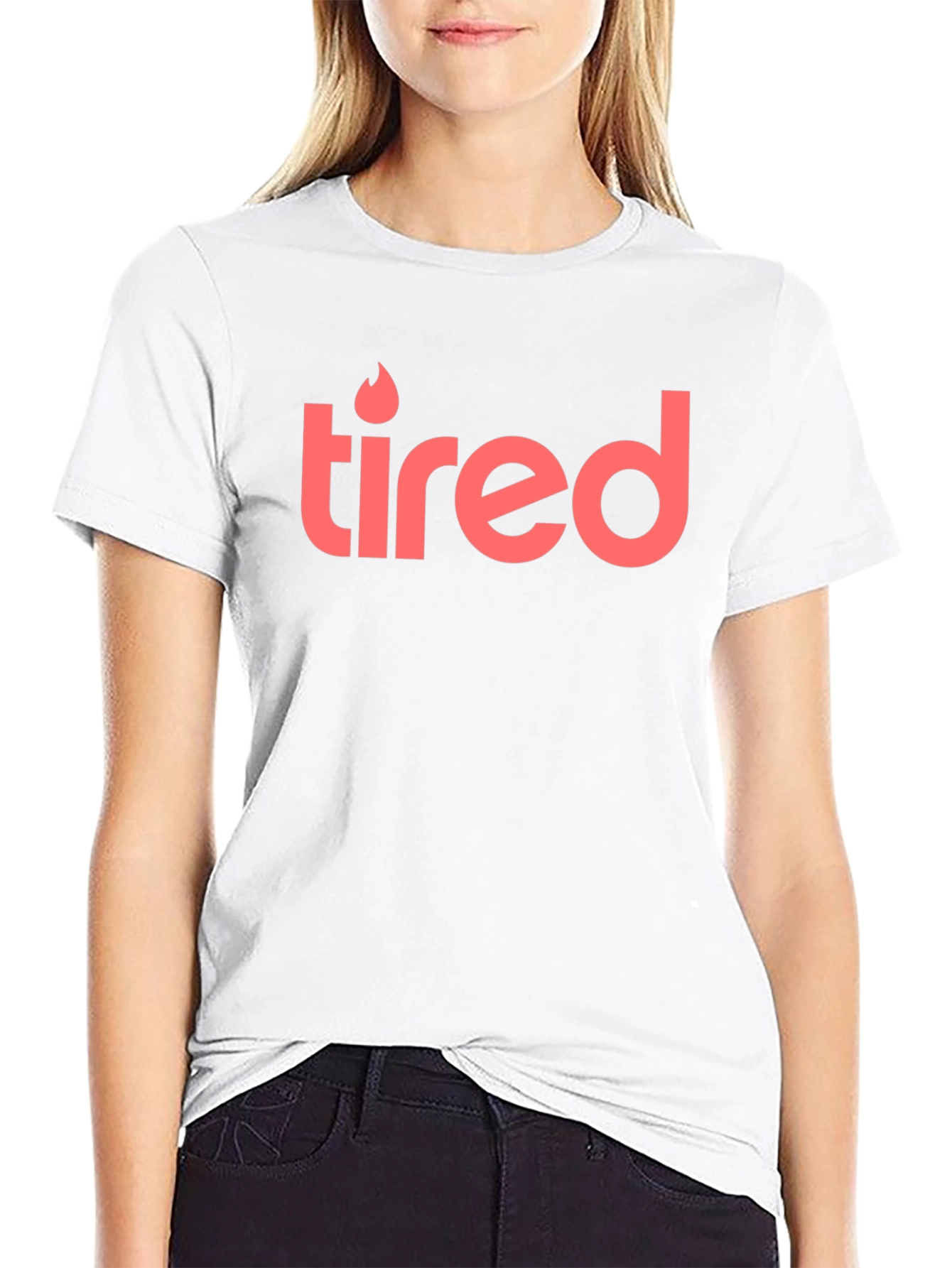 Tired Flame Graphic T-Shirt - Black