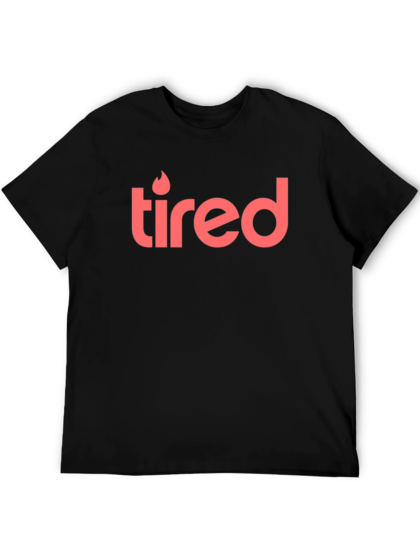 Tired Flame Graphic T-Shirt - Black