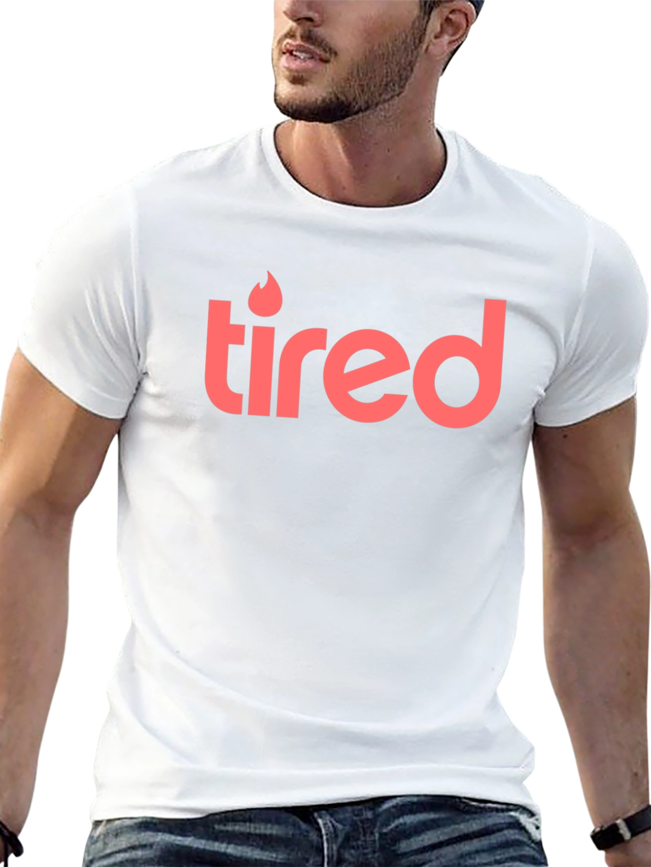 Tired Flame Graphic T-Shirt - Black