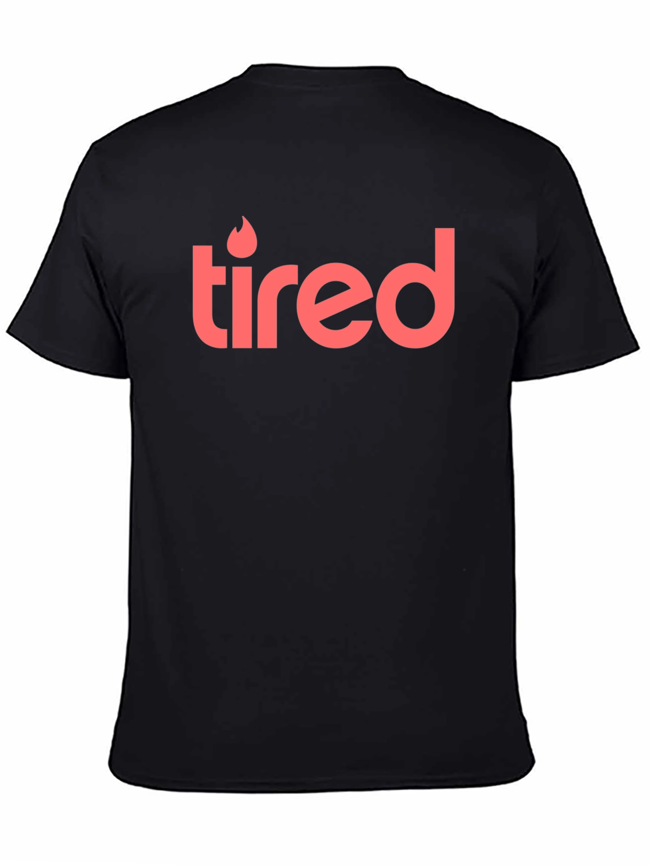 Tired Flame Graphic T-Shirt - Black