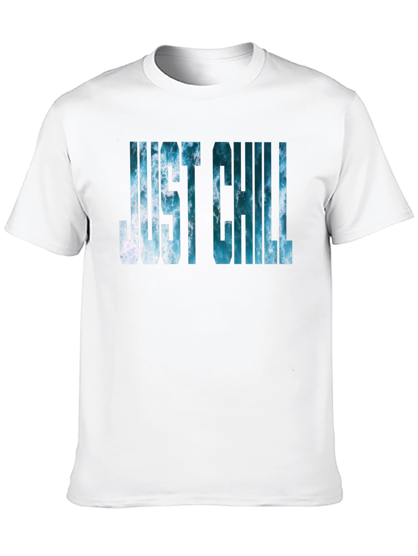 Just Chill Ocean Graphic Black T-Shirt