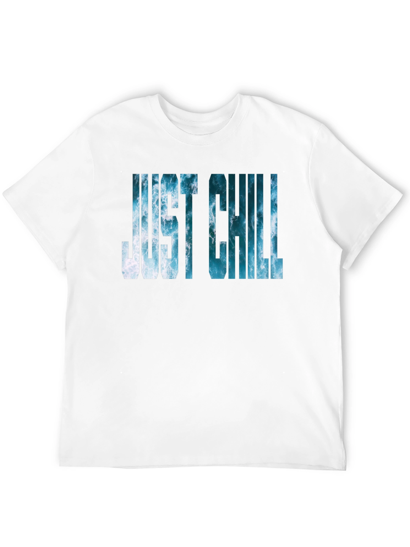 Just Chill Ocean Graphic Black T-Shirt