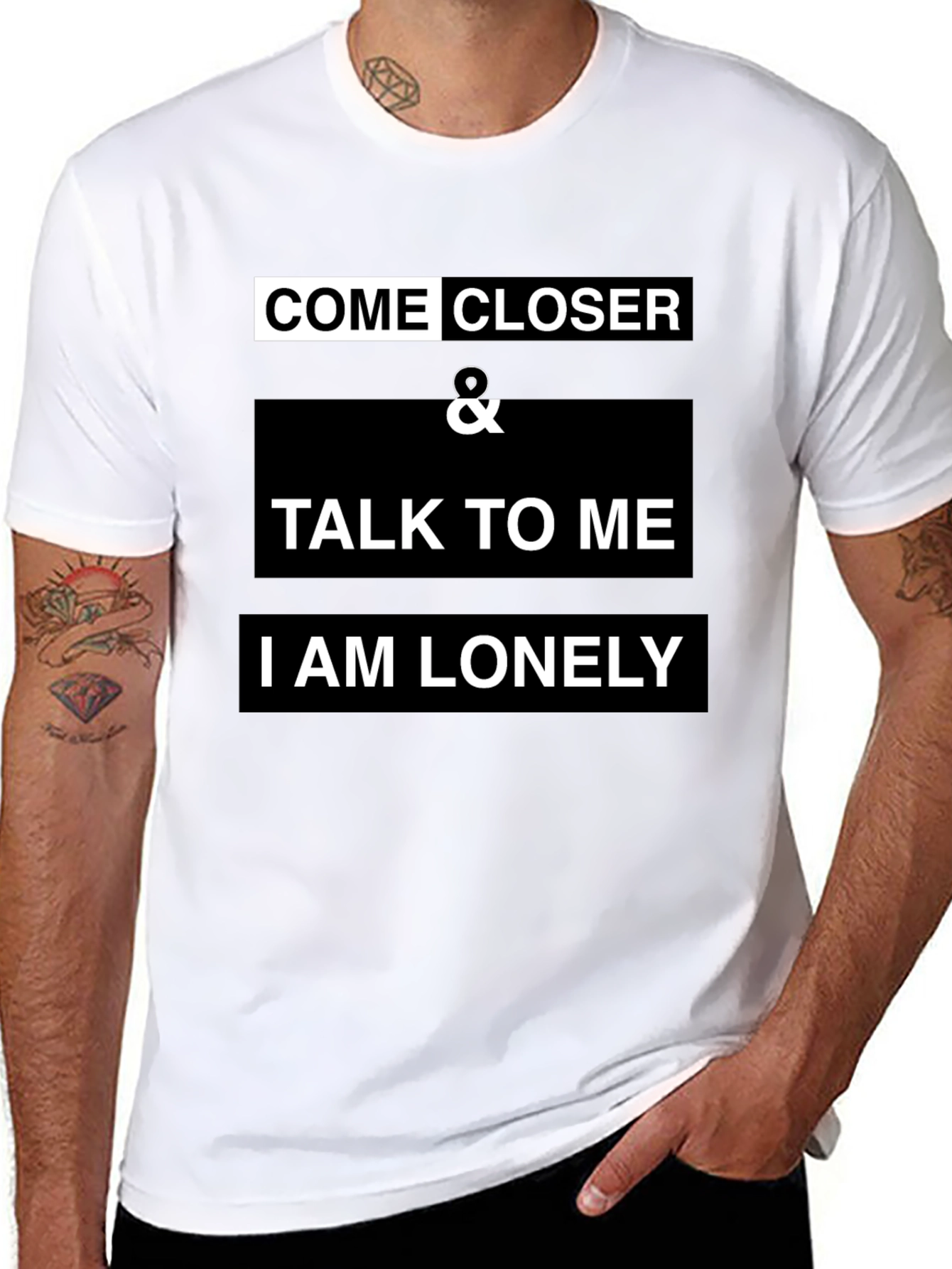 Come Closer T-Shirt - I Am Lonely Design