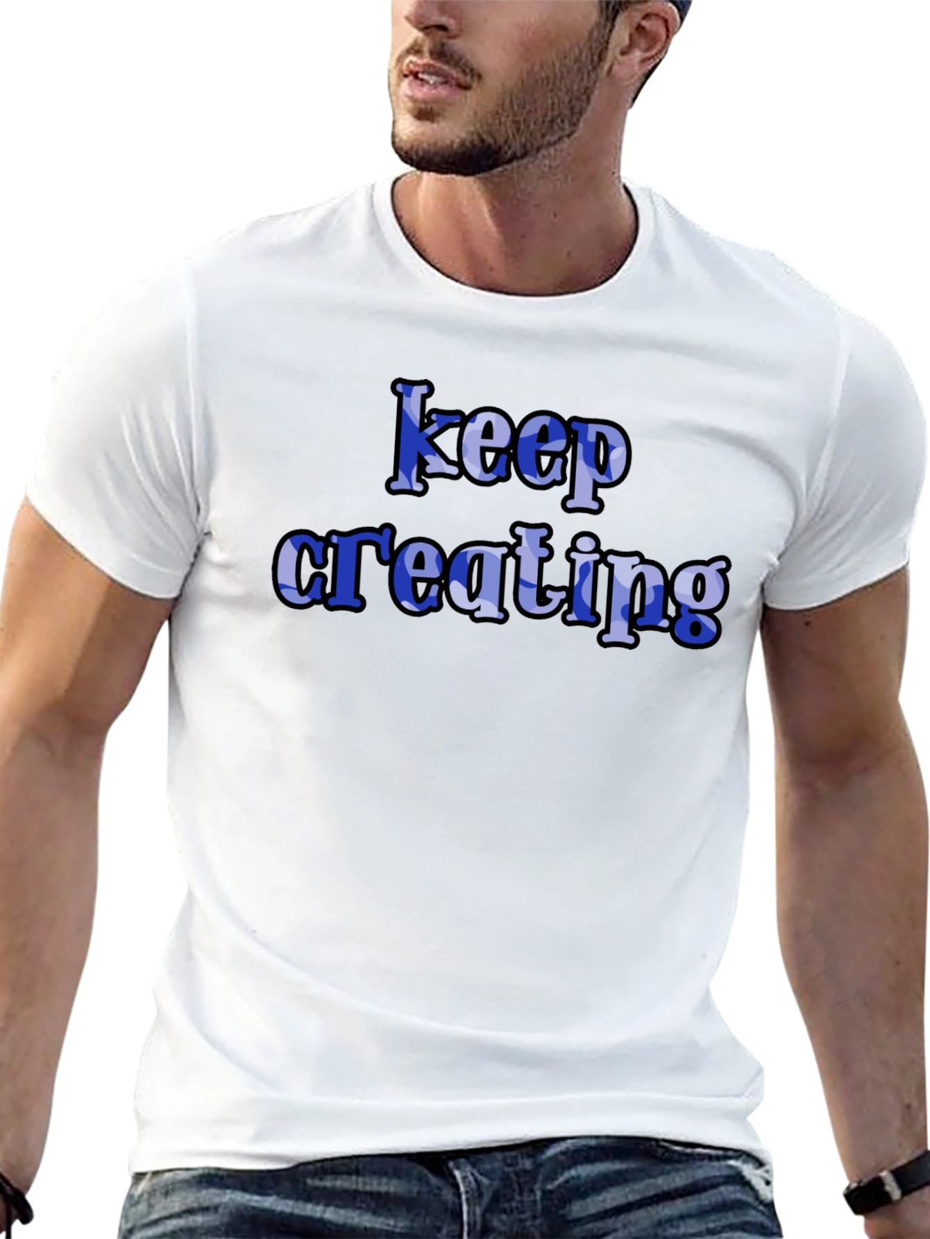 Keep Creating Black T-Shirt
