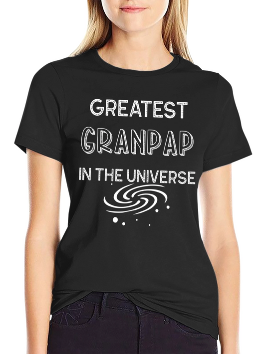 Greatest Grandpap in the Universe Black T-Shirt