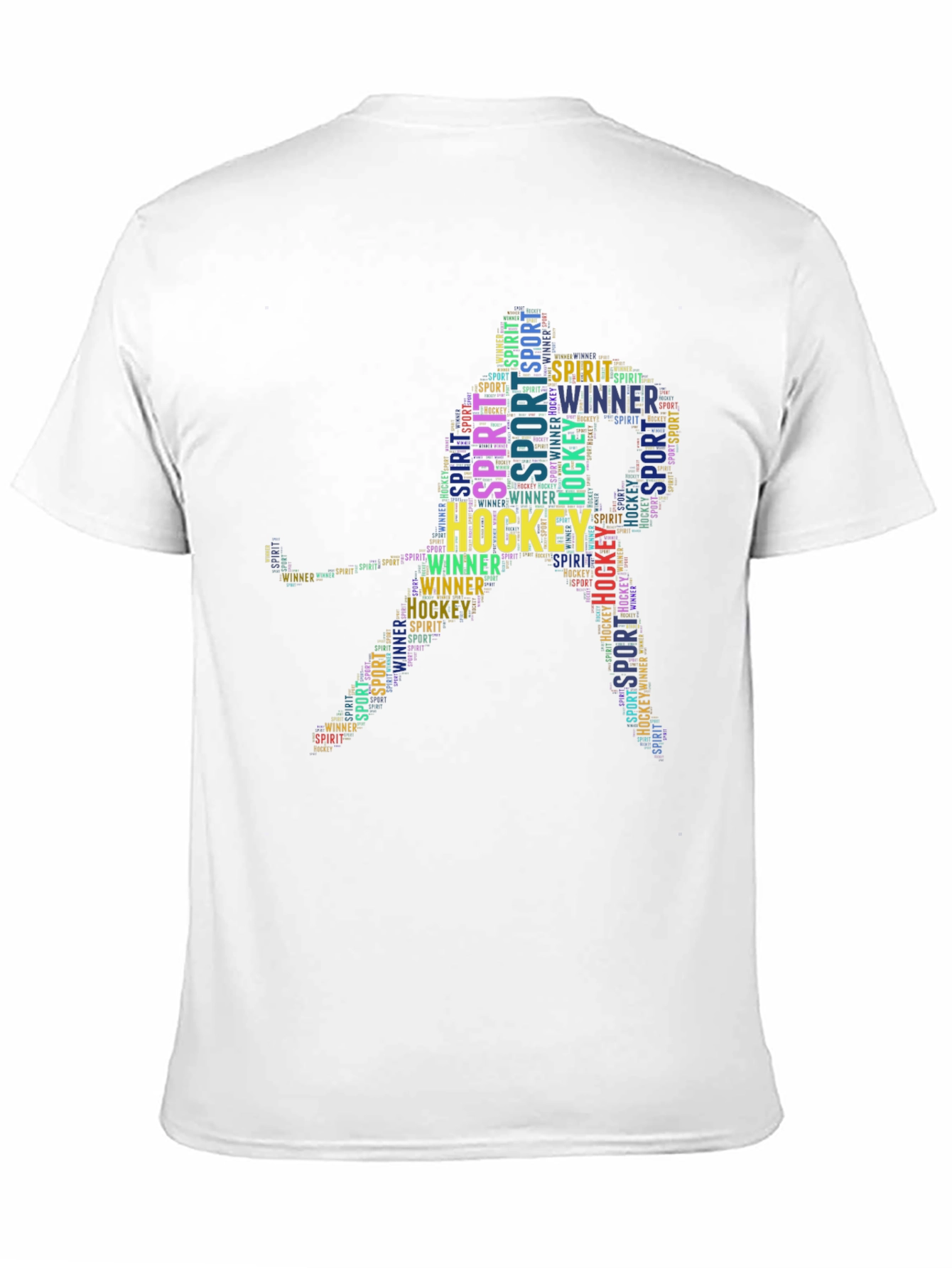 Hockey Word Art Black T-Shirt