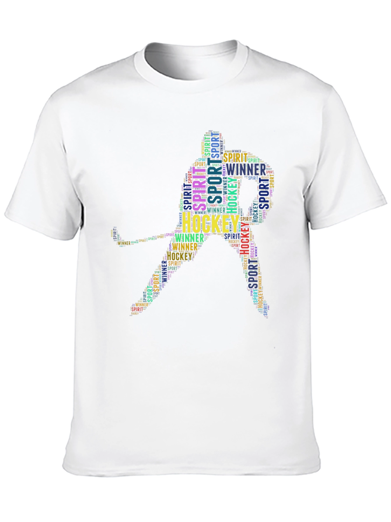 Hockey Word Art Black T-Shirt