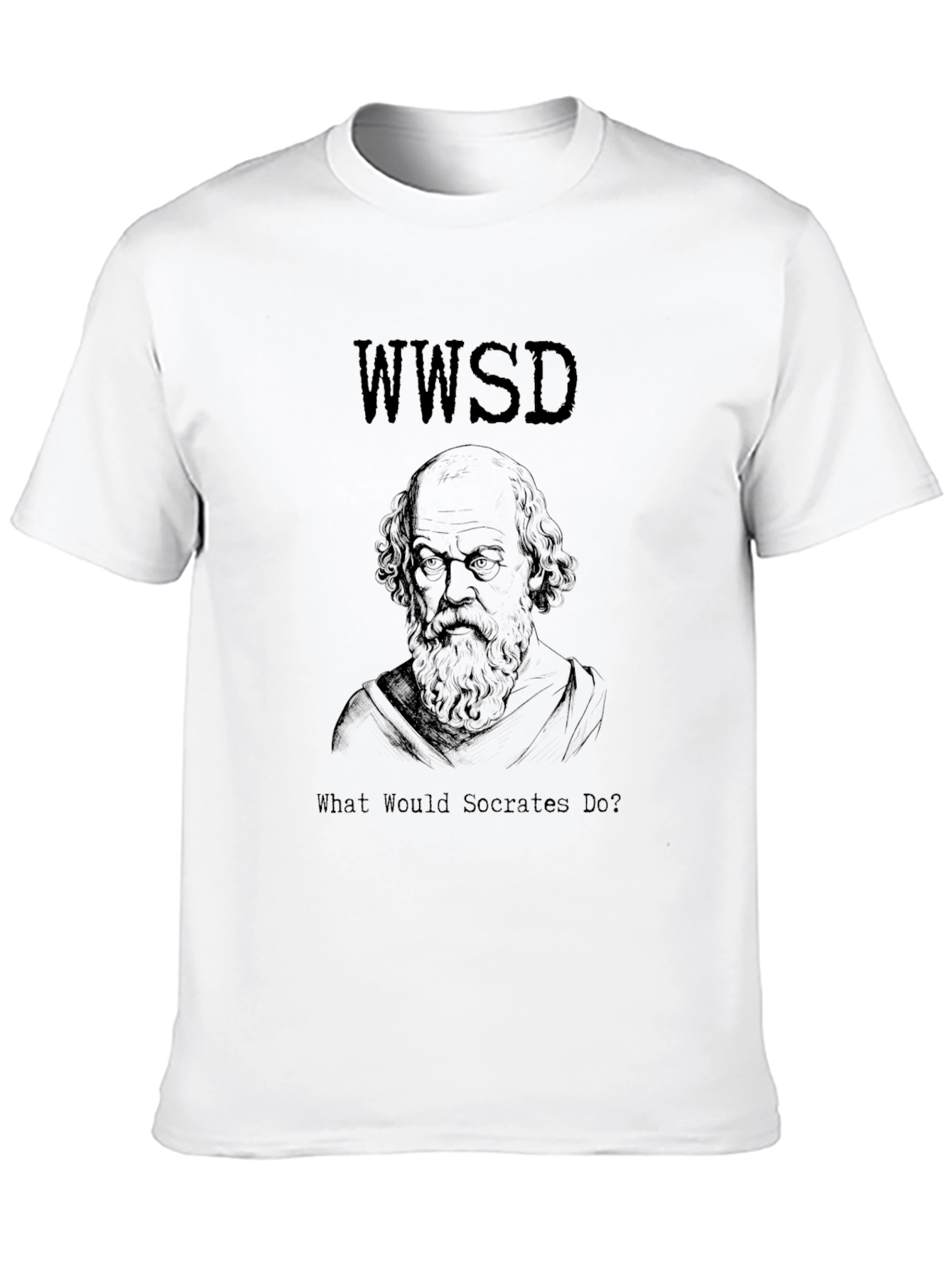 WWSD Socrates T-Shirt - Philosophical Statement Tee