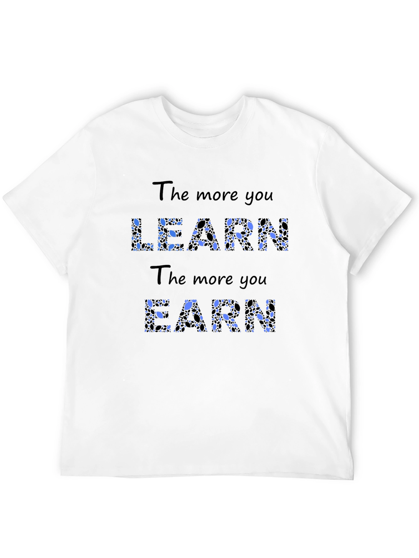 The More You Learn Black T-Shirt
