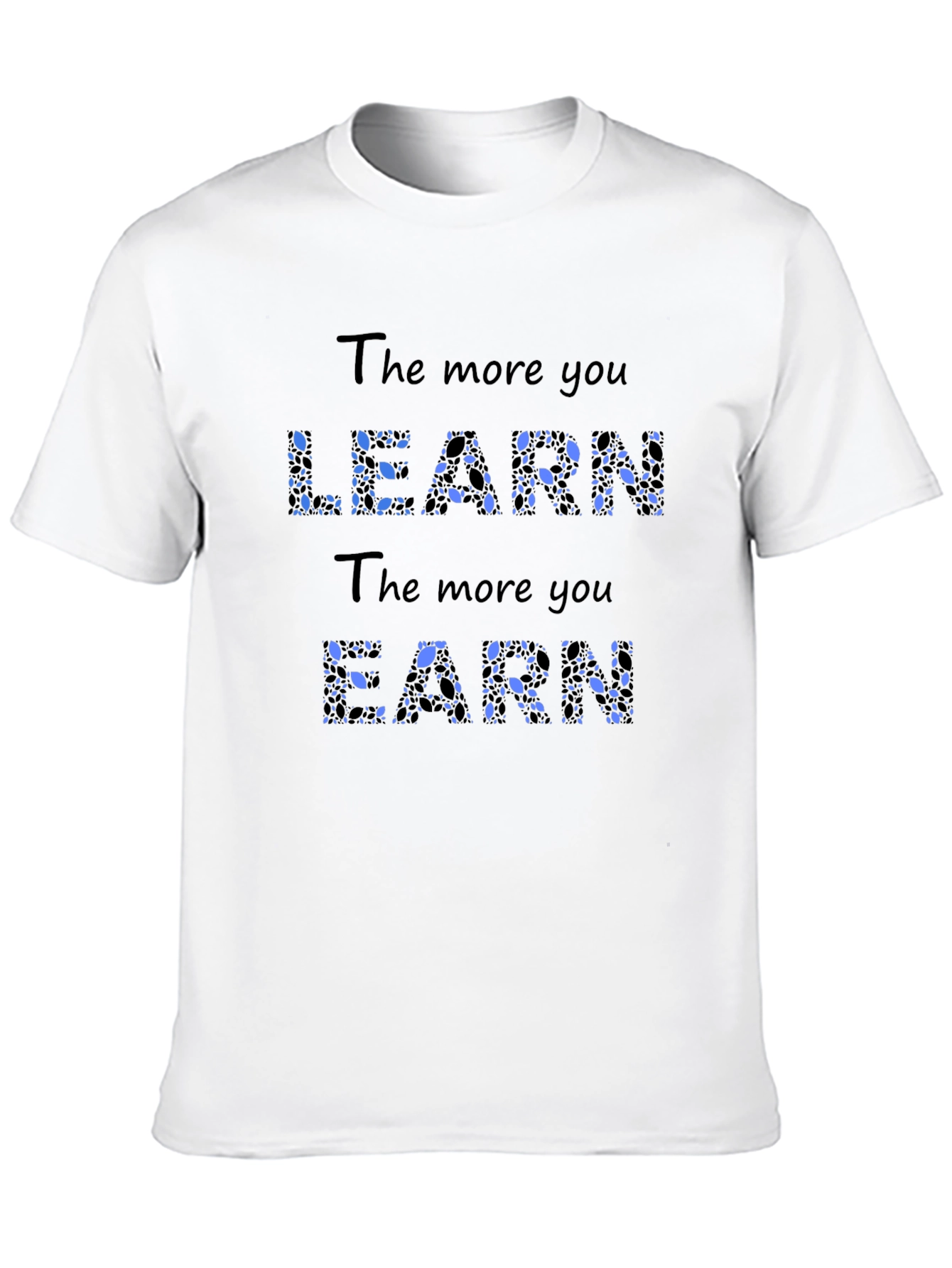 The More You Learn Black T-Shirt