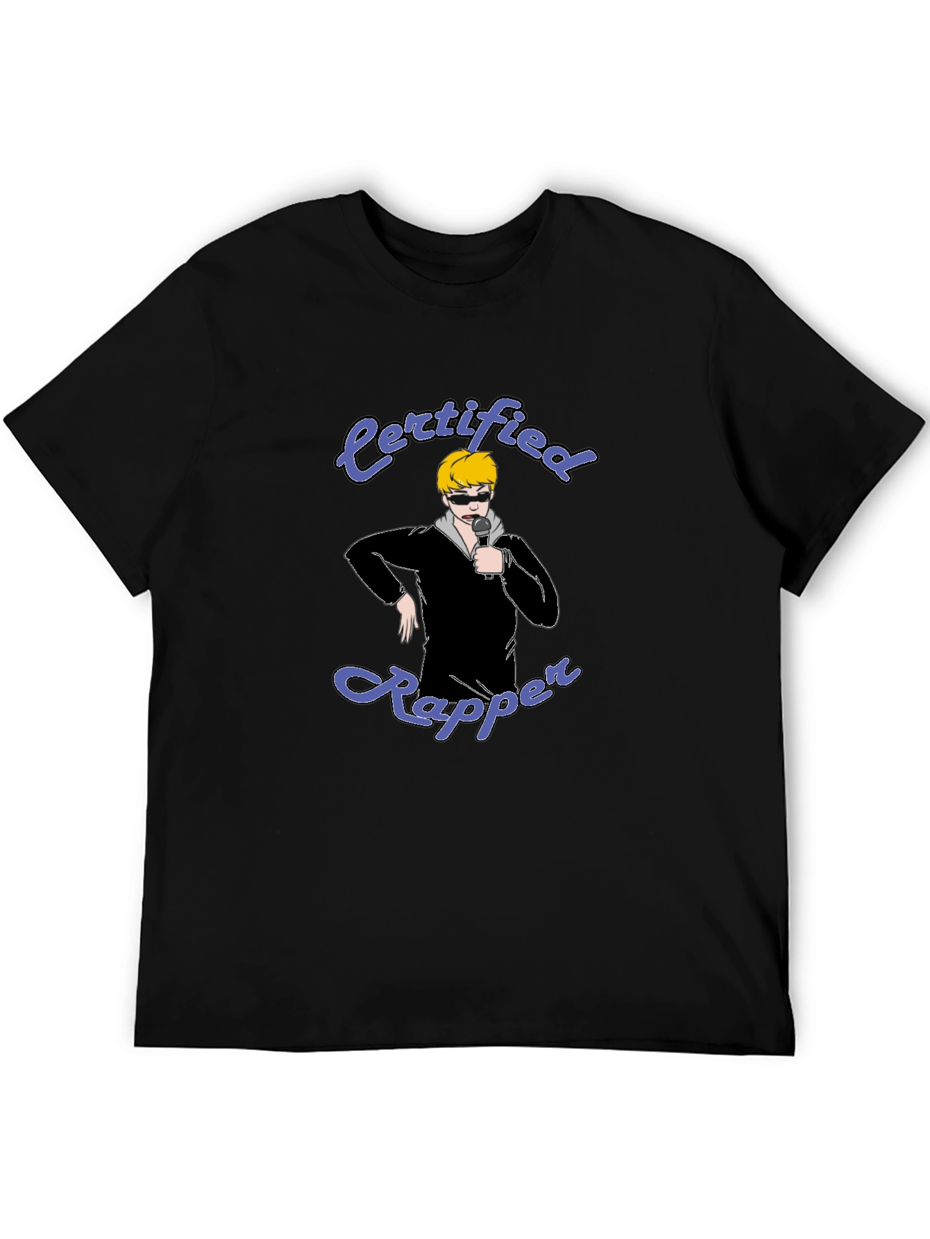 Certified Rapper Graphic Tee - Black Cotton T-Shirt