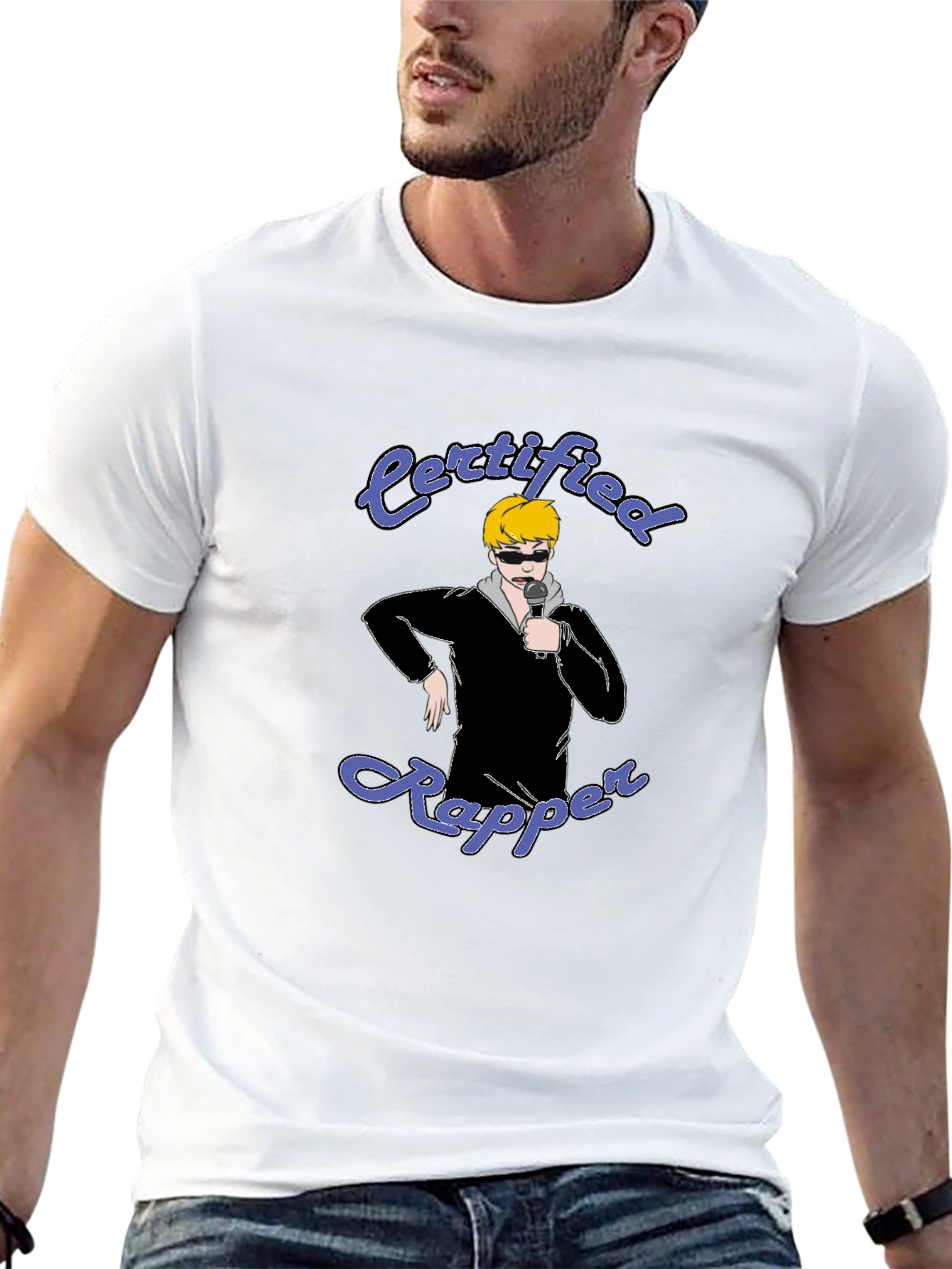 Certified Rapper Graphic Tee - Black Cotton T-Shirt