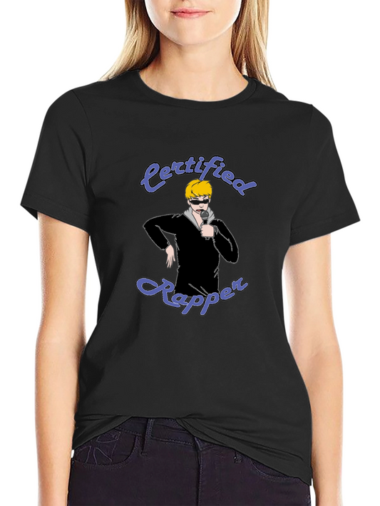 Certified Rapper Graphic Tee - Black Cotton T-Shirt