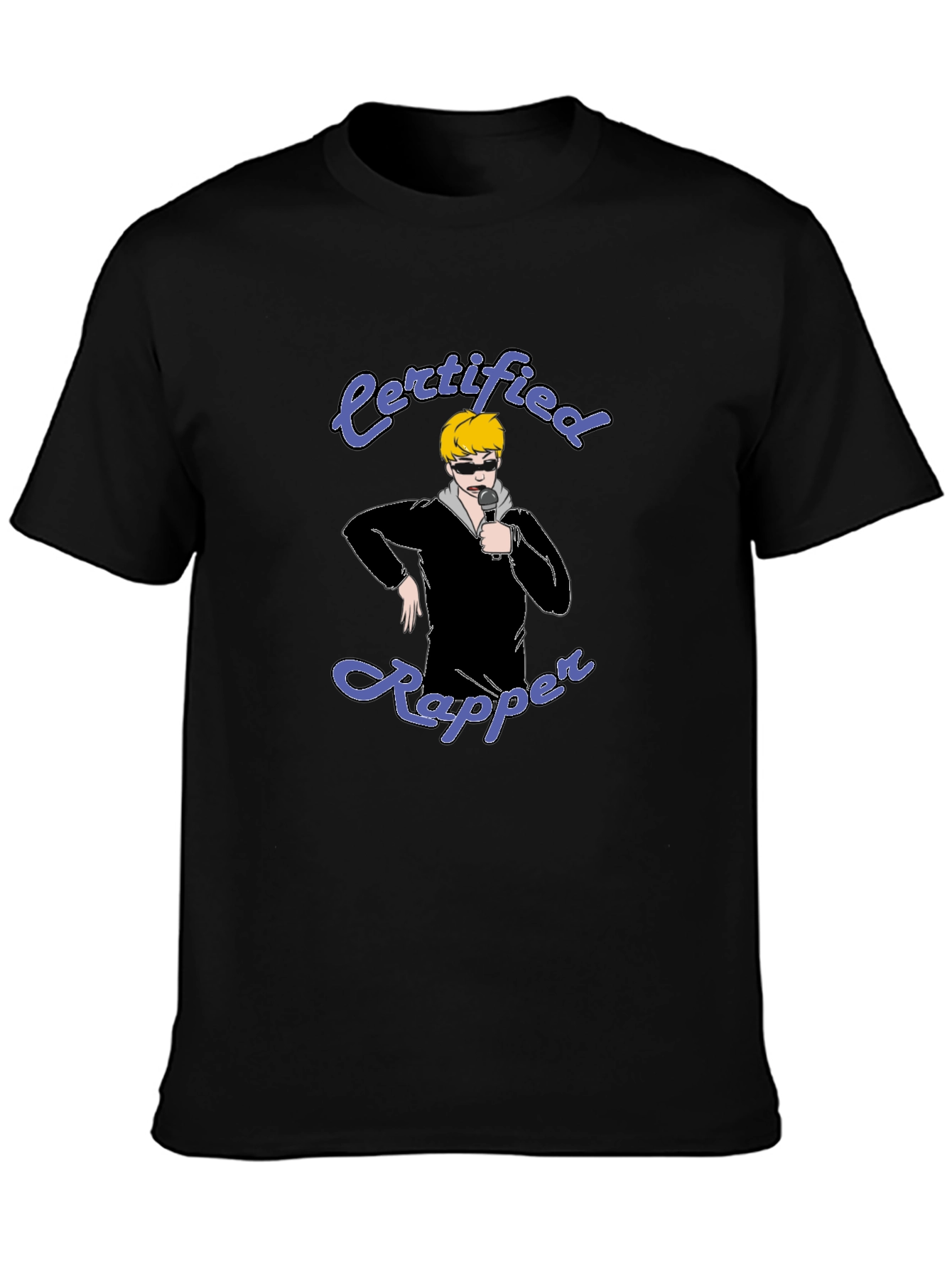 Certified Rapper Graphic Tee - Black Cotton T-Shirt