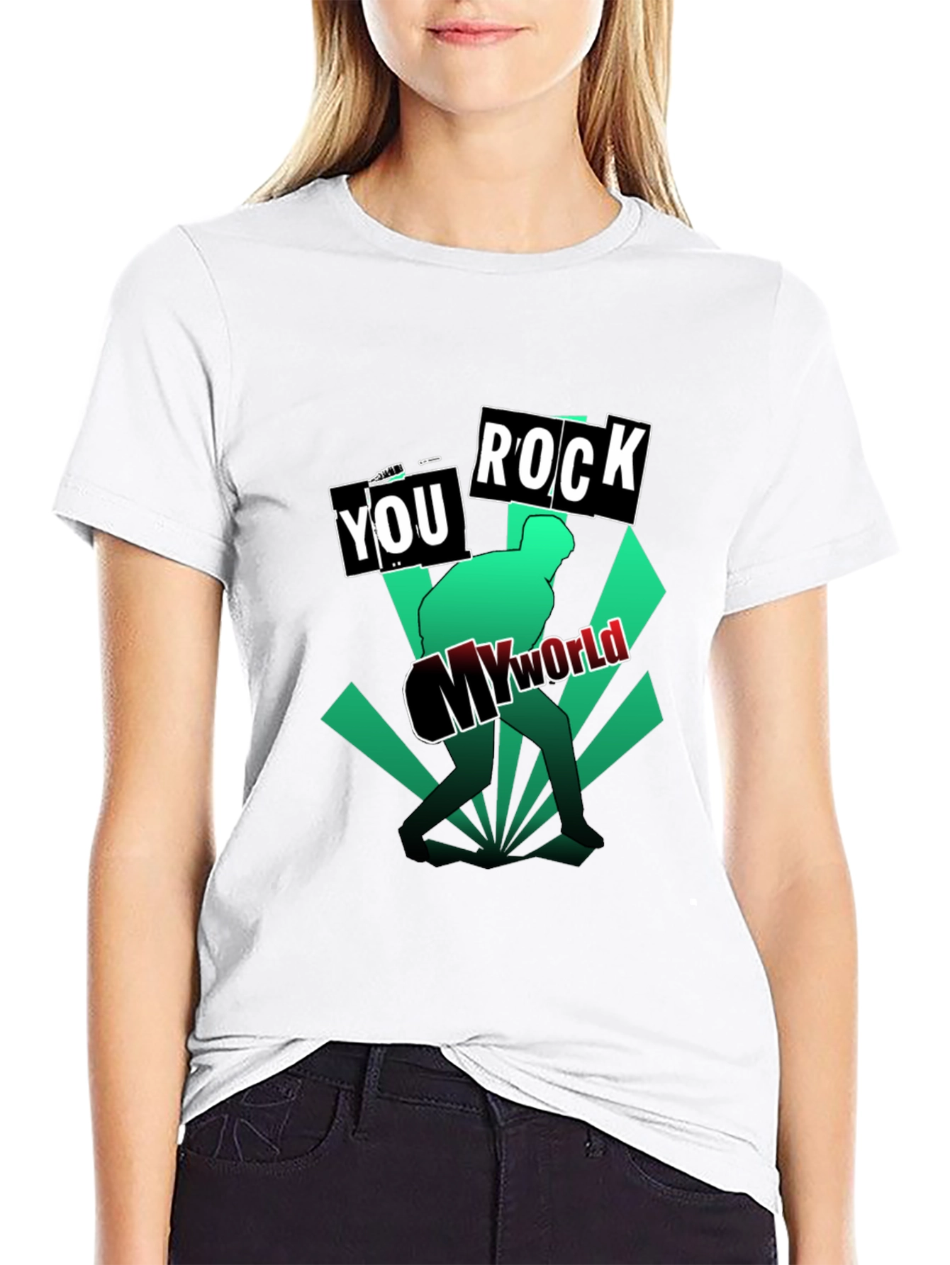 You Rock My World Black Graphic Tee