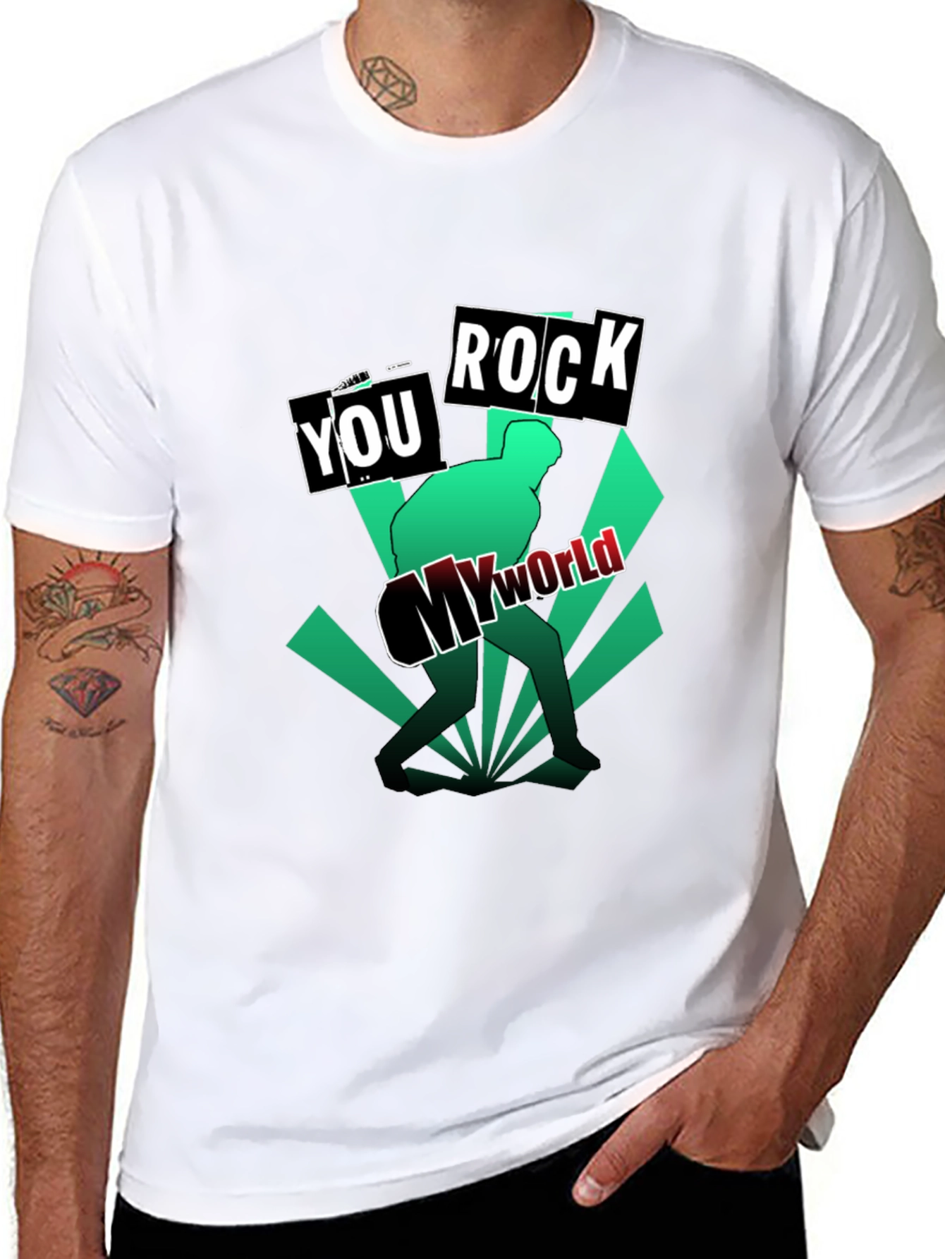 You Rock My World Black Graphic Tee