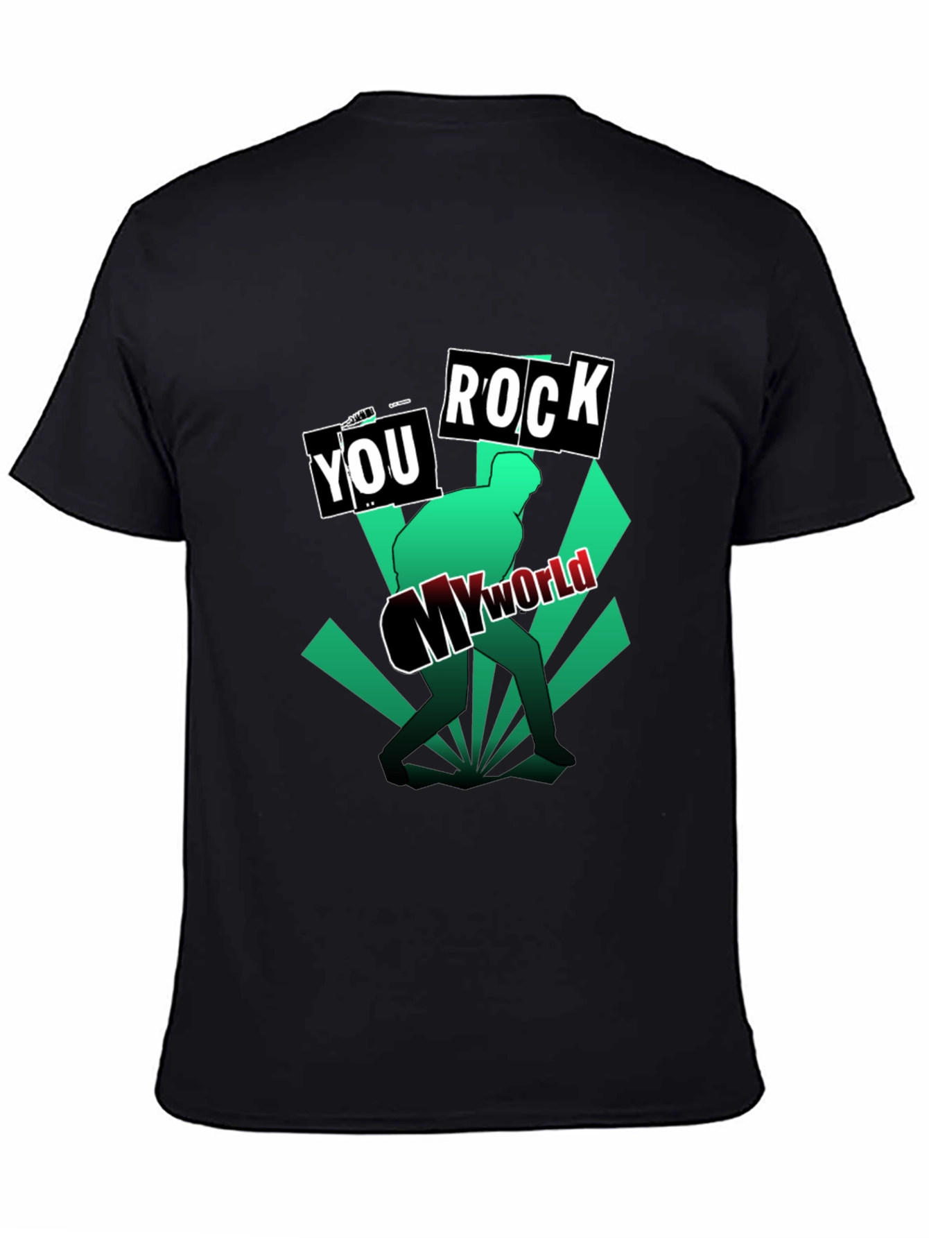 You Rock My World Black Graphic Tee