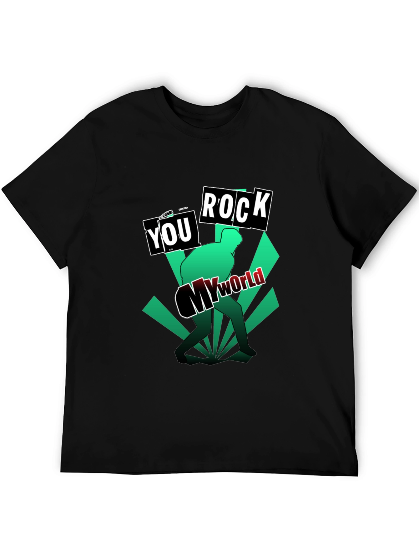 You Rock My World Black Graphic Tee