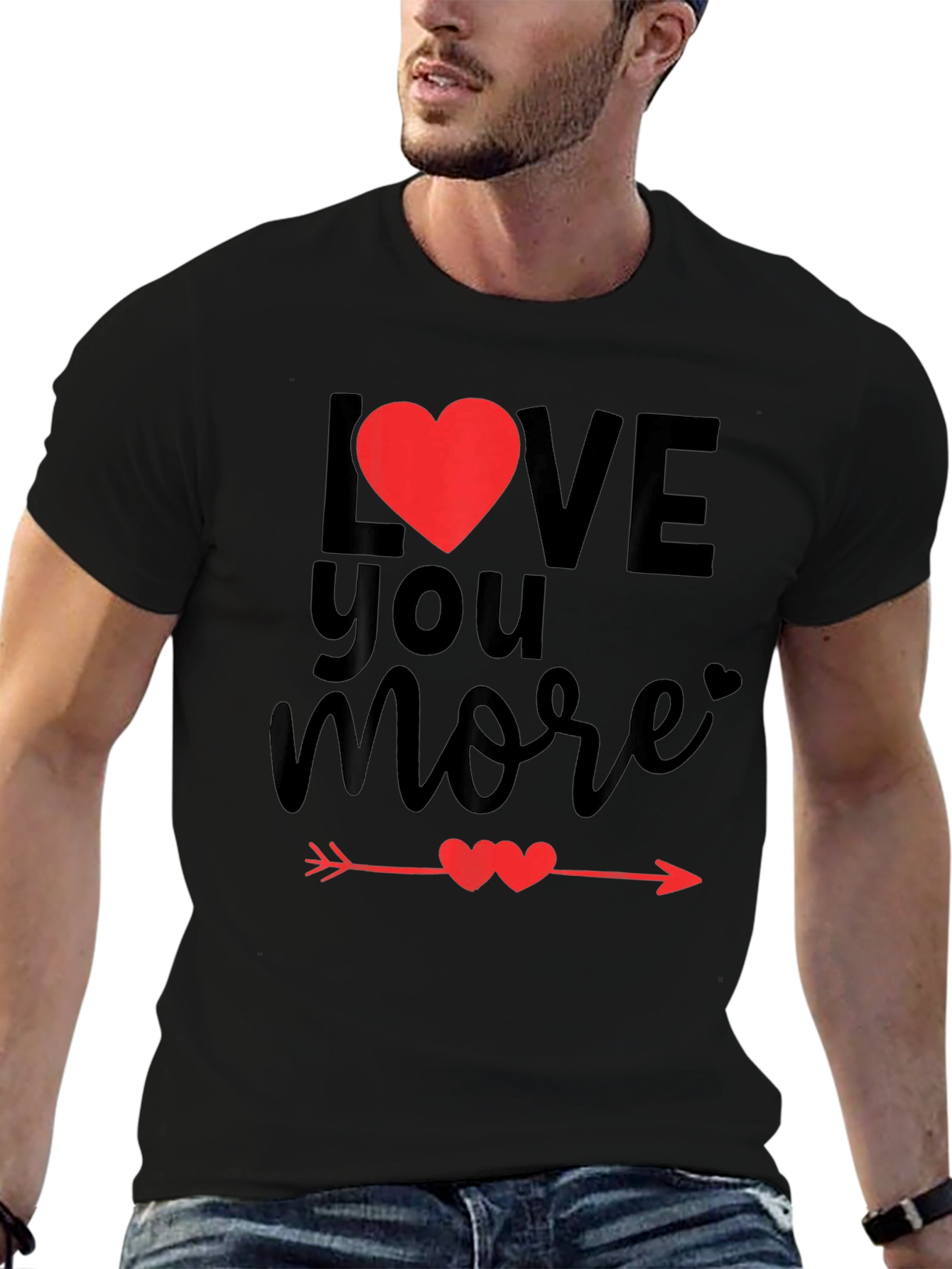 Love You More Valentines Day Graphic Tee