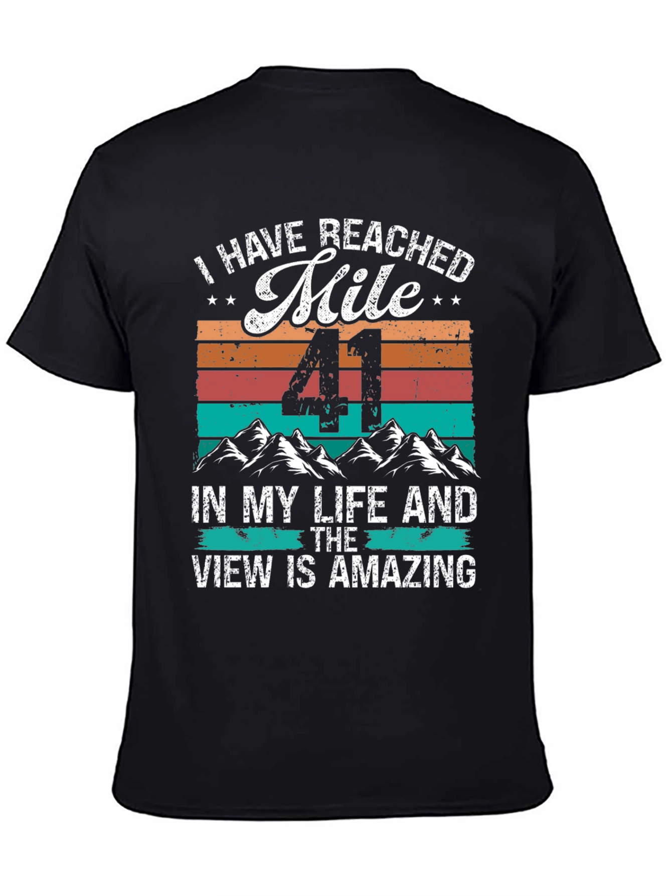 Reached Mile 41 Black T-Shirt