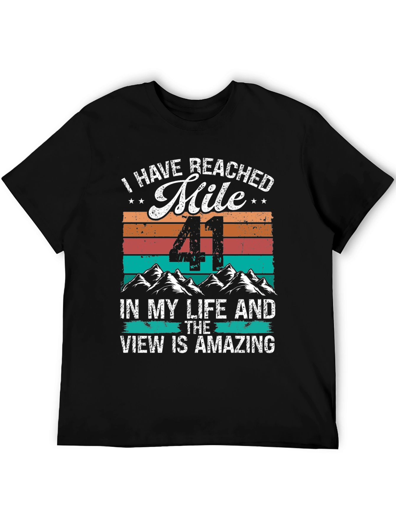 Reached Mile 41 Black T-Shirt